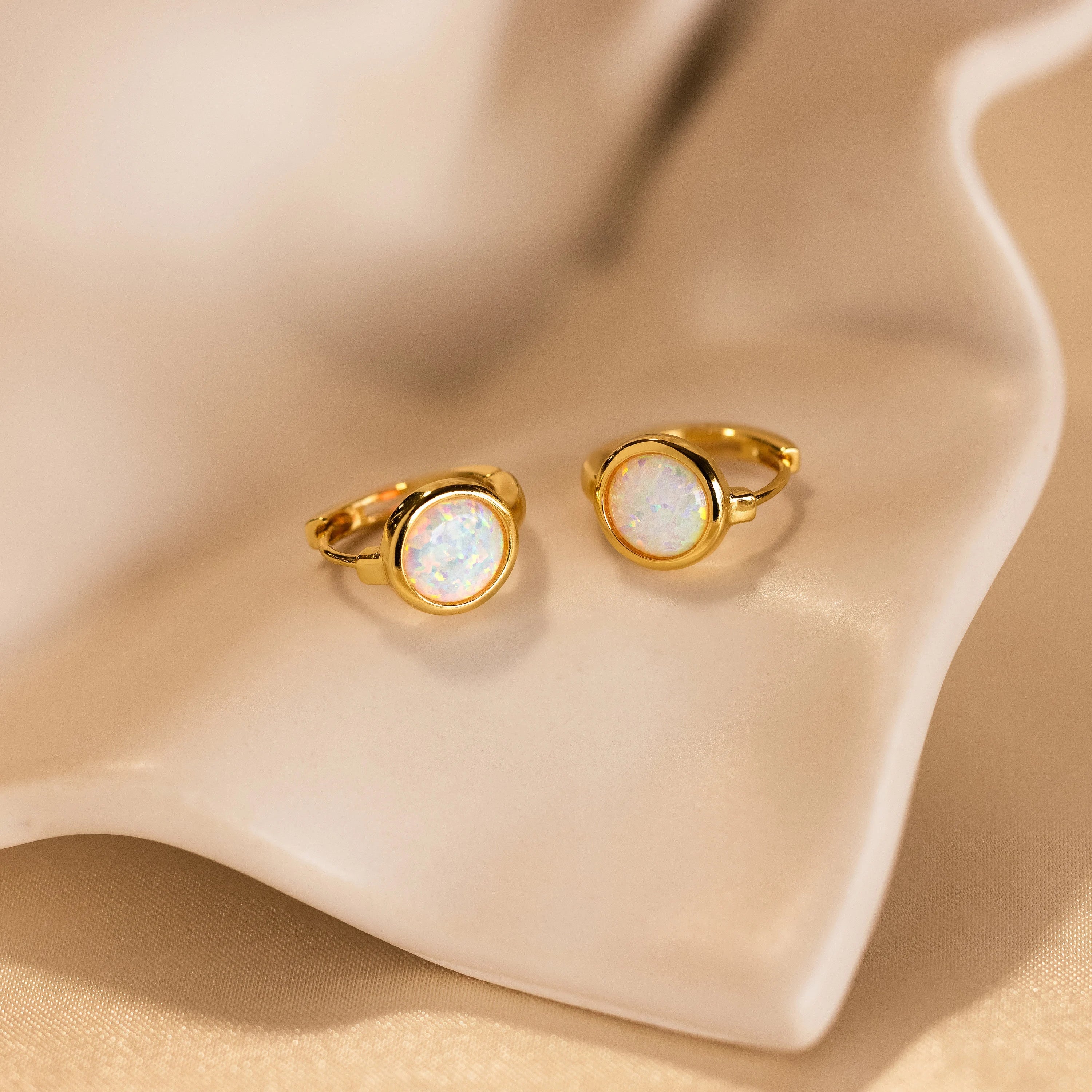 Opal Signet Huggies - Image 2