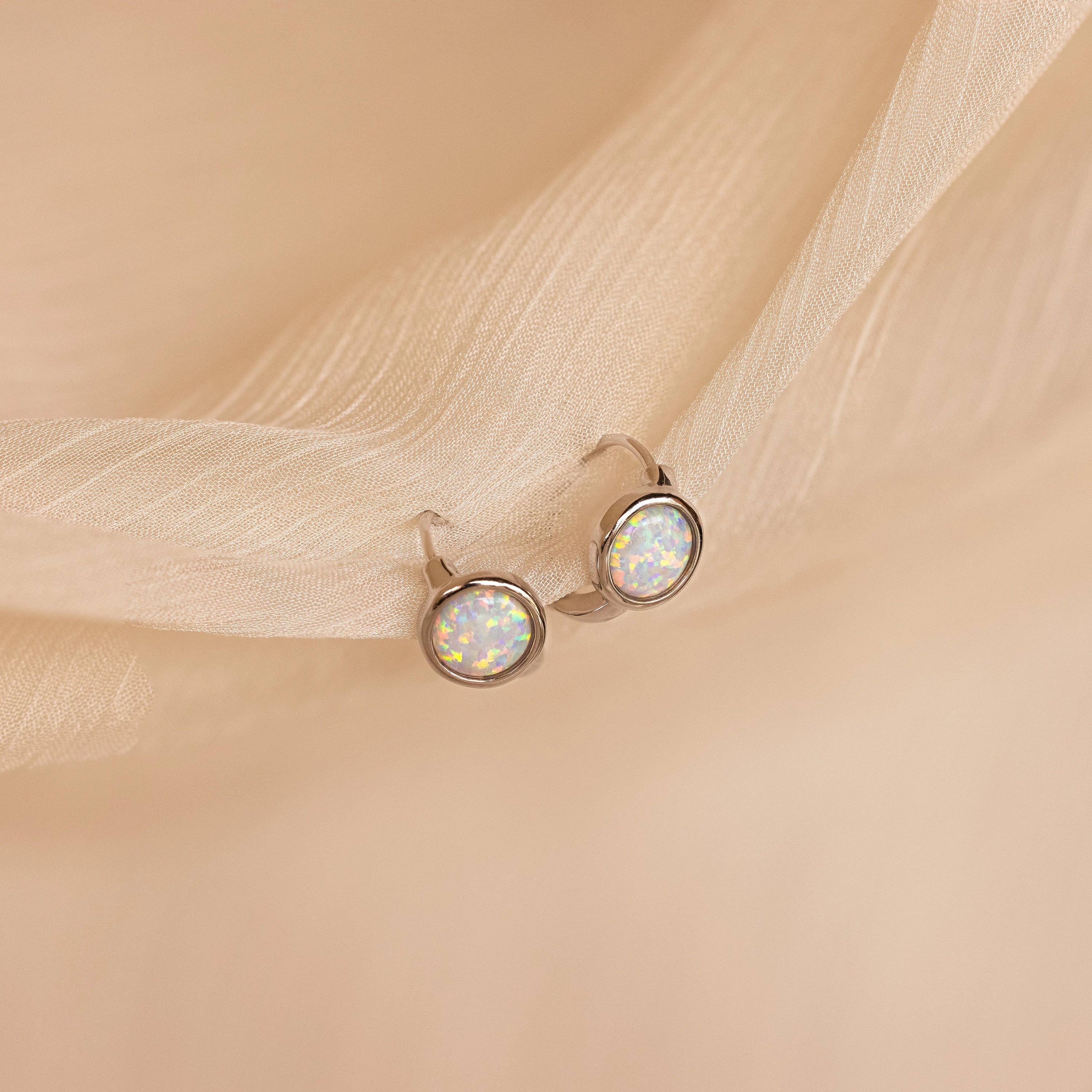 Opal Signet Huggies - Image 7