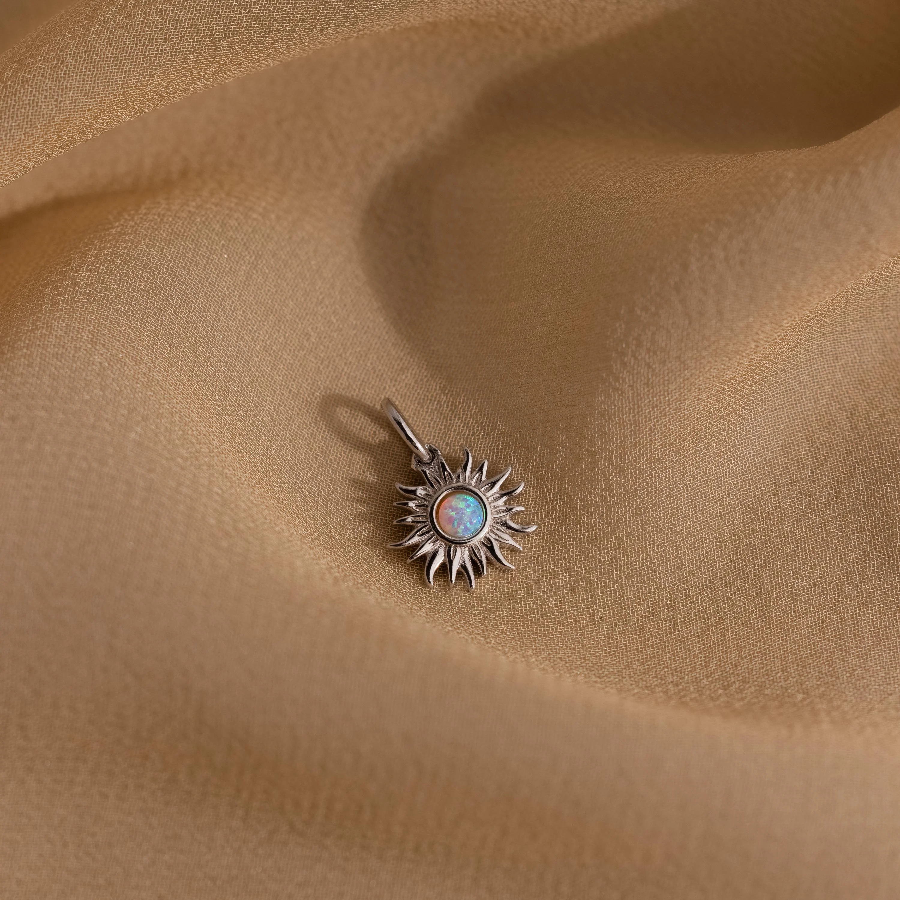 Opal Sun Charm in Silver - Image 3