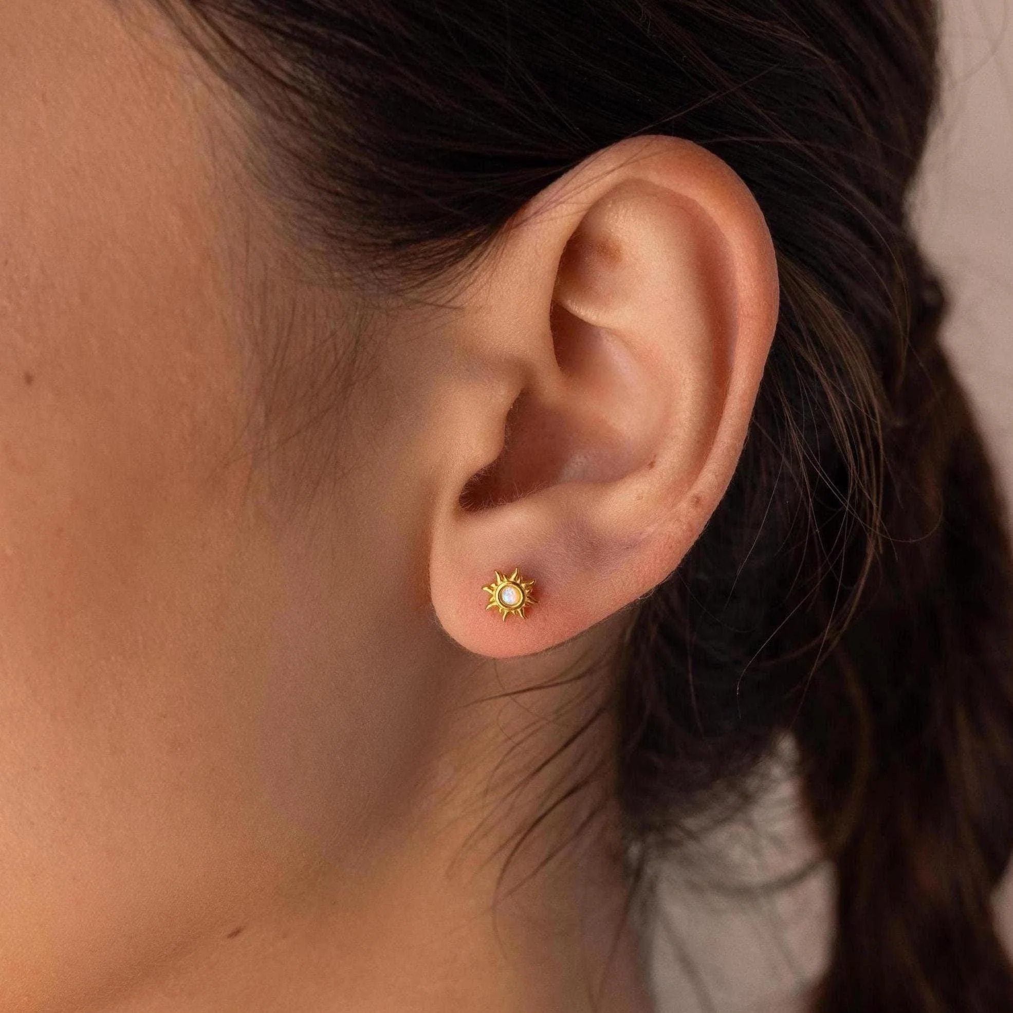 Opal Sun Flat Back Studs - Image 2