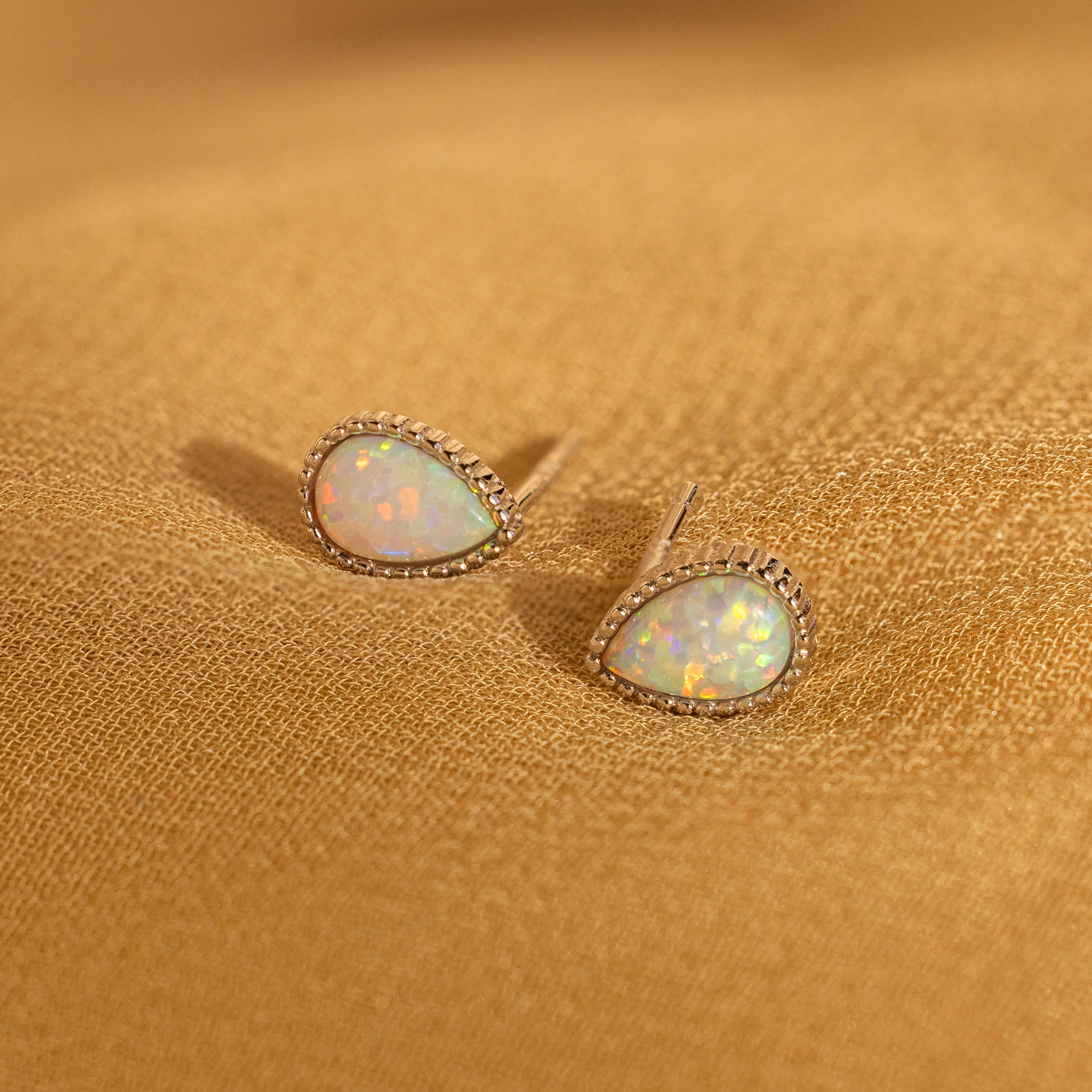 Opal Teardrop Studs - Image 5
