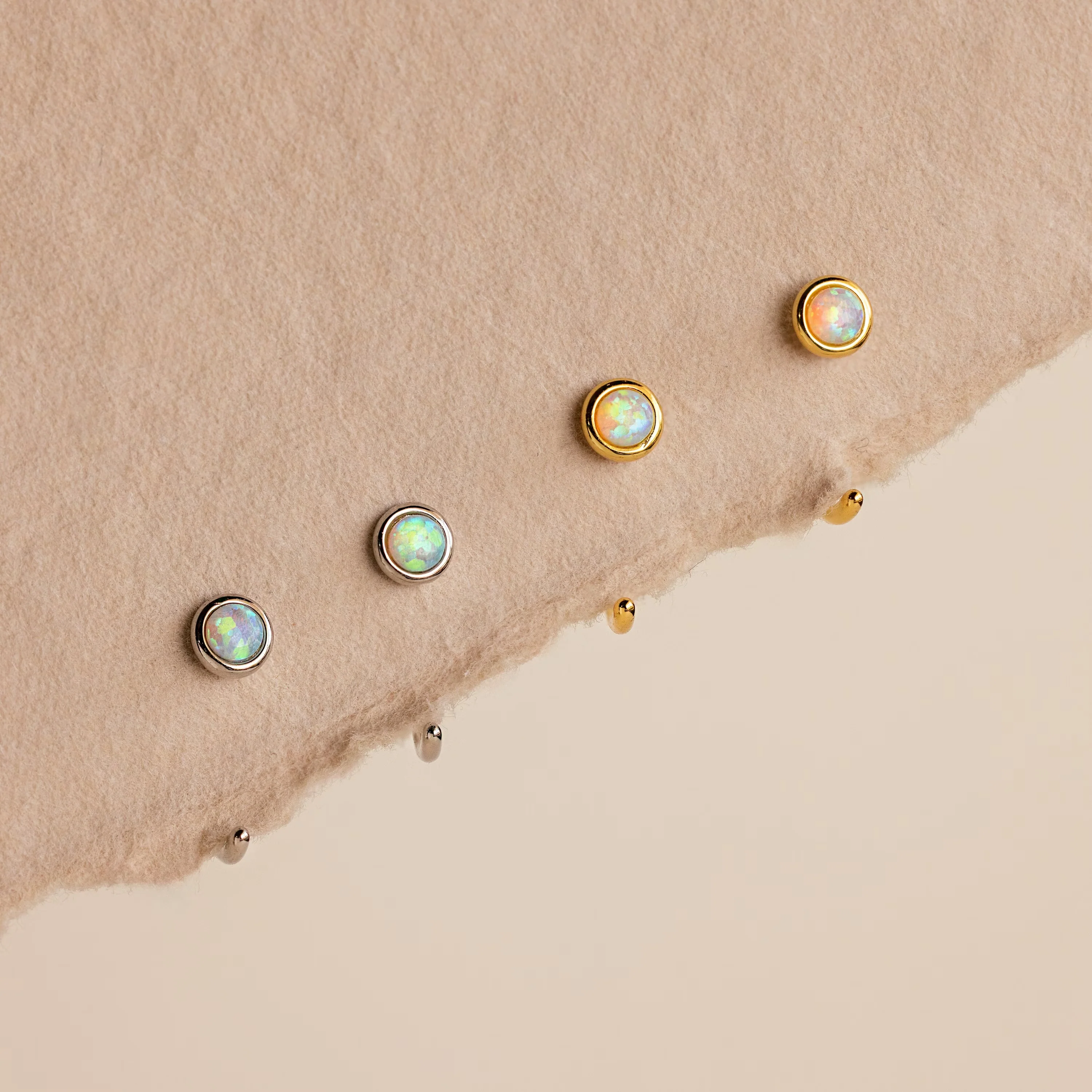 Opal Threader Huggies - Image 3