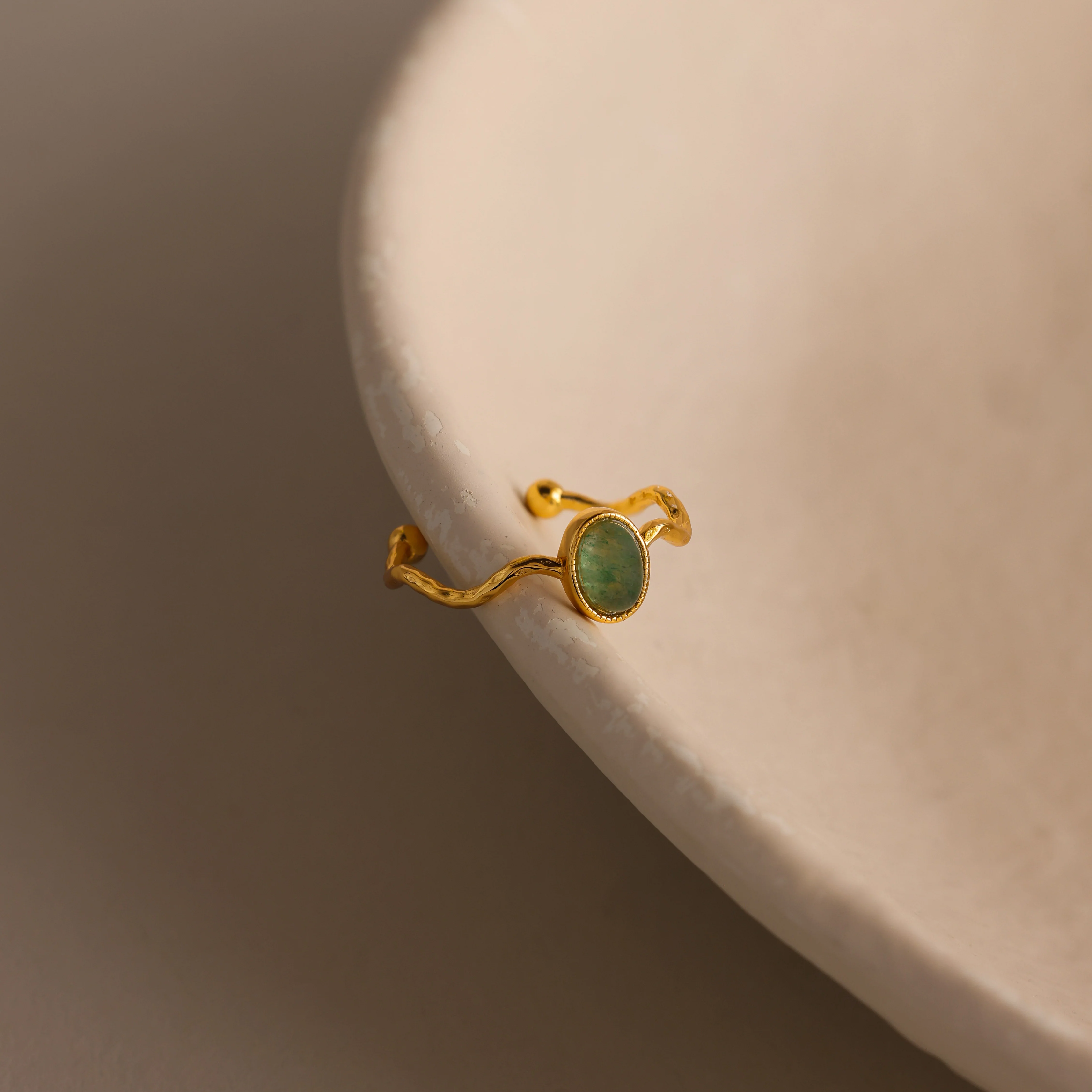 Open Sculpted Jade Ring - Image 7