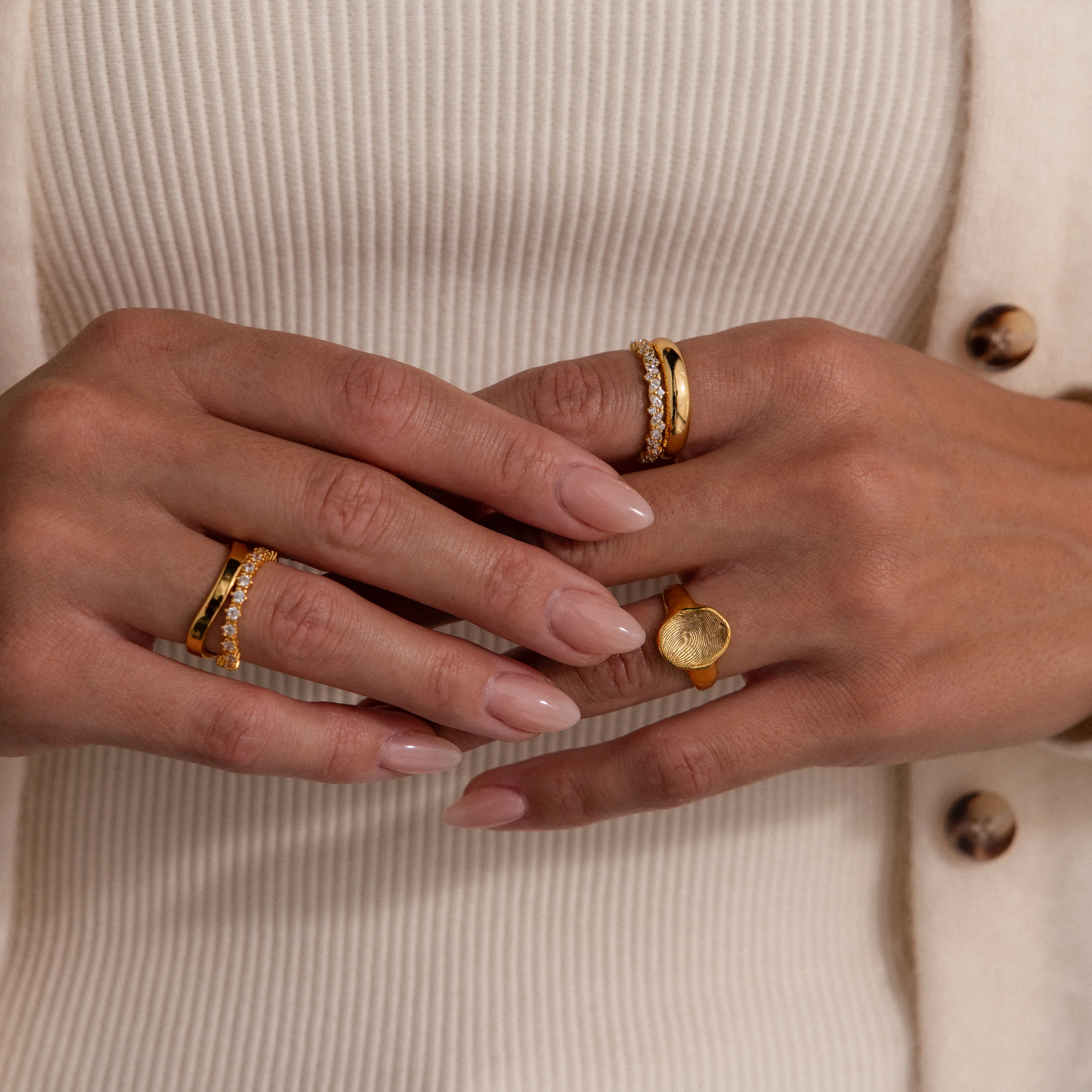 Organic Fingerprint Signet Ring - Image 7
