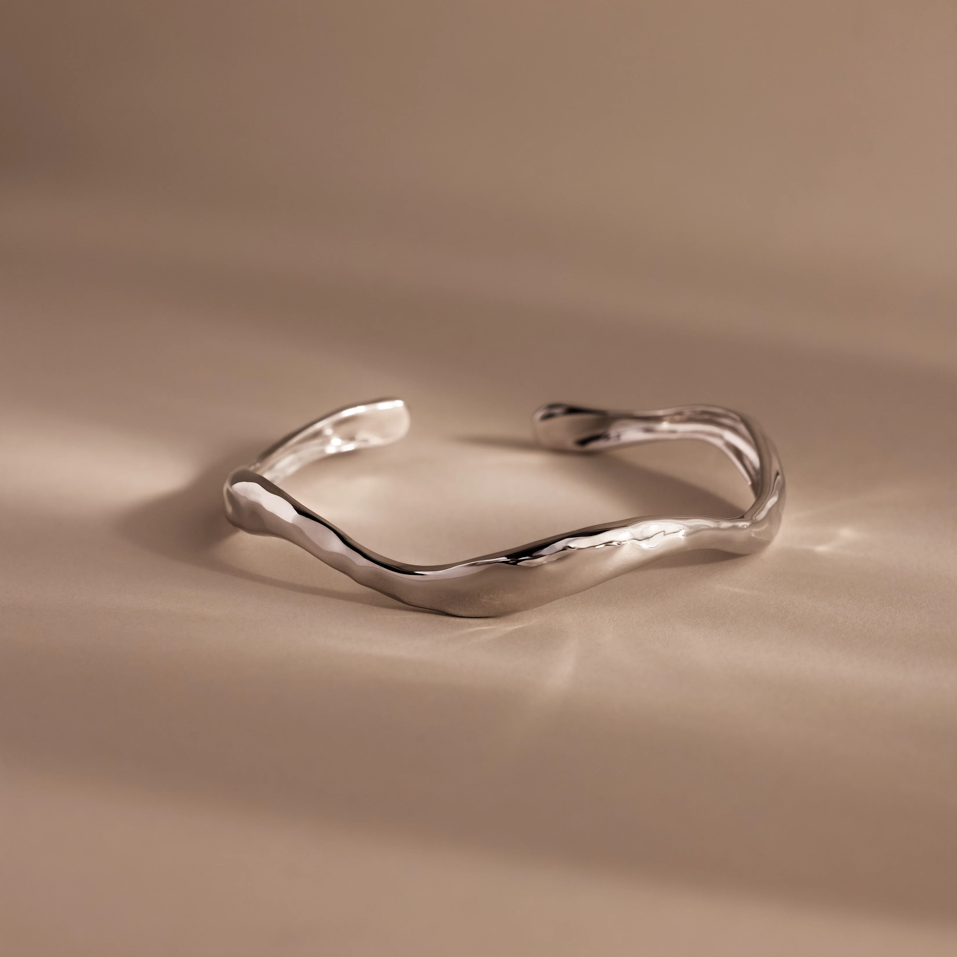 Organic Wavy Cuff Bracelet - Image 2