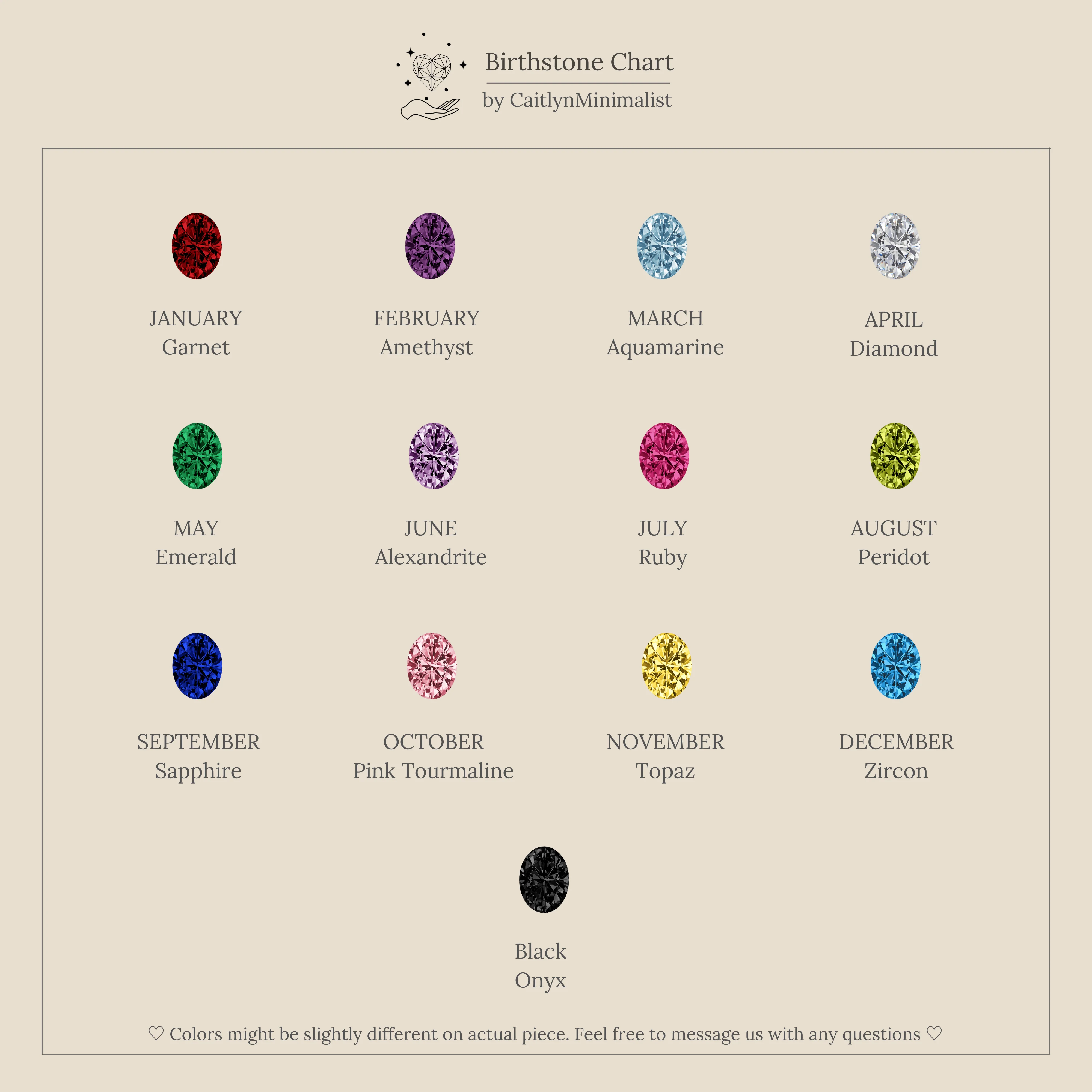 Oval Birthstone Ring - Image 8