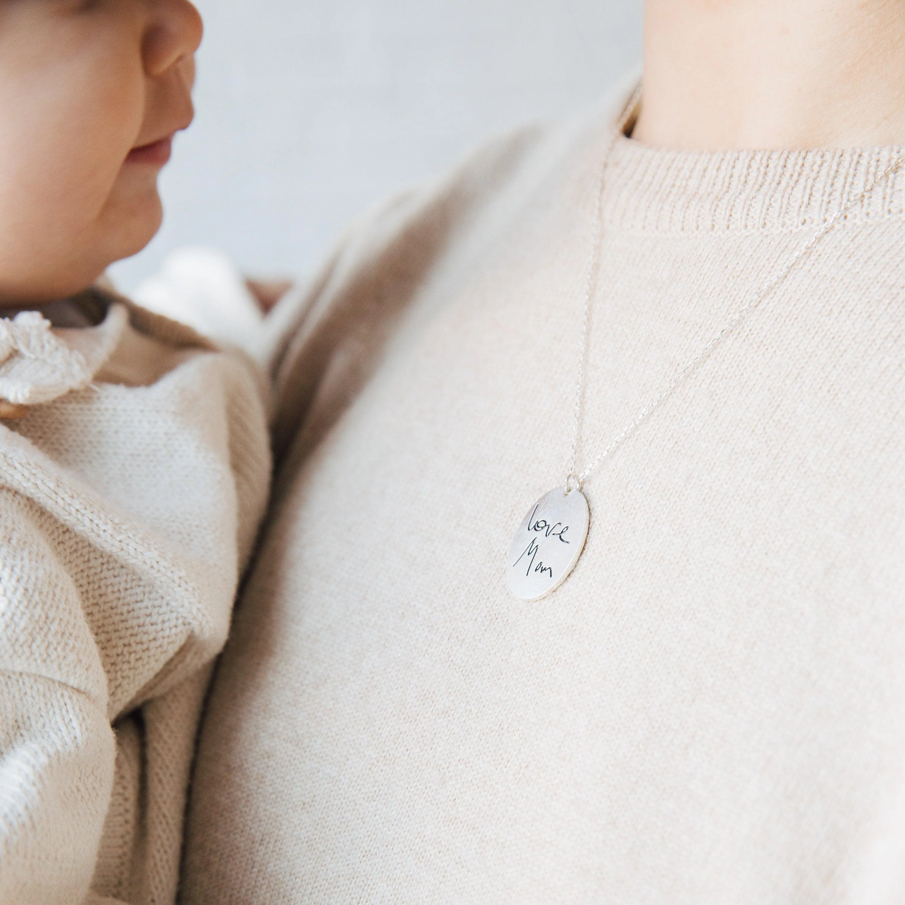 Oval Fingerprint Necklace - Image 4