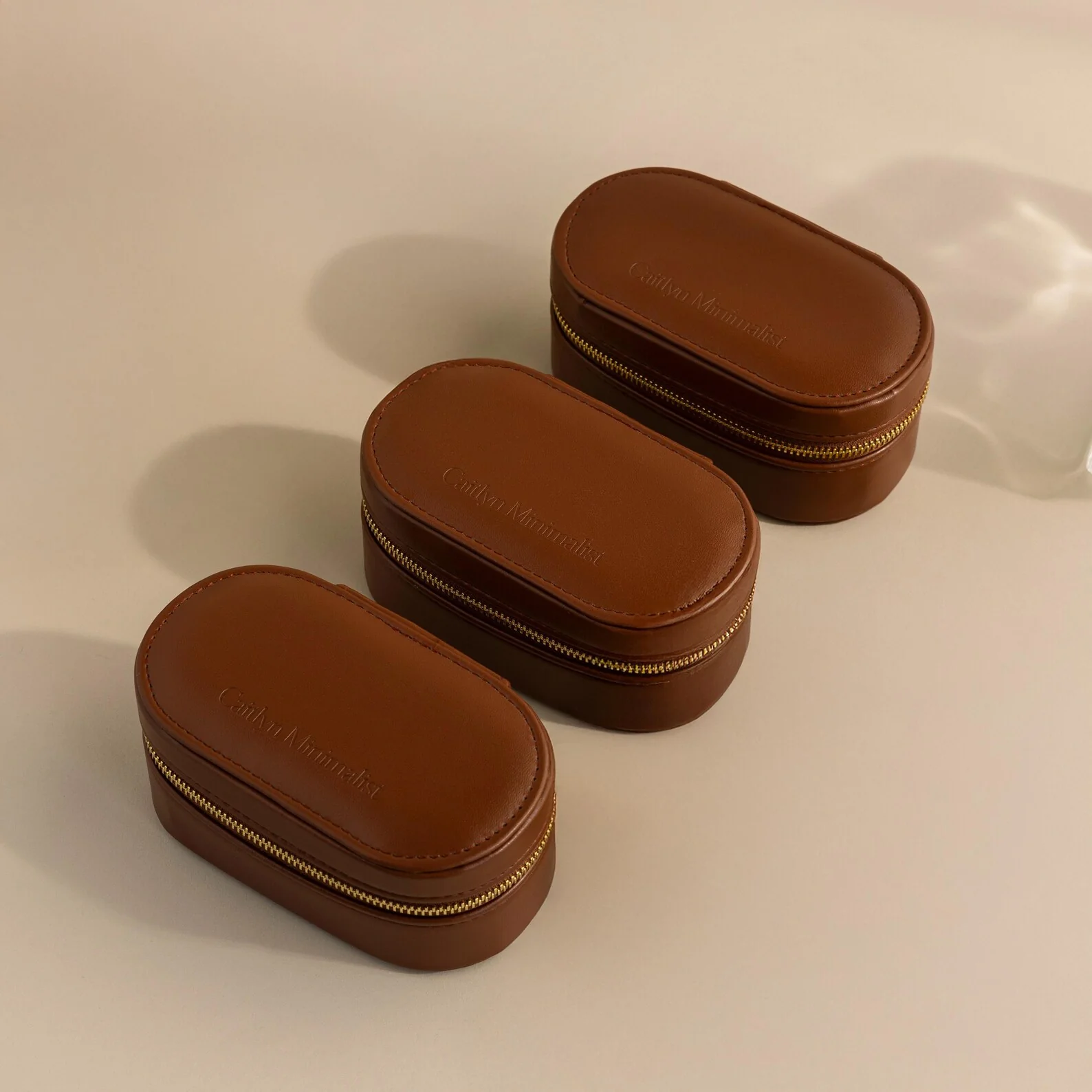 Oval Leather Jewelry Box - Image 6