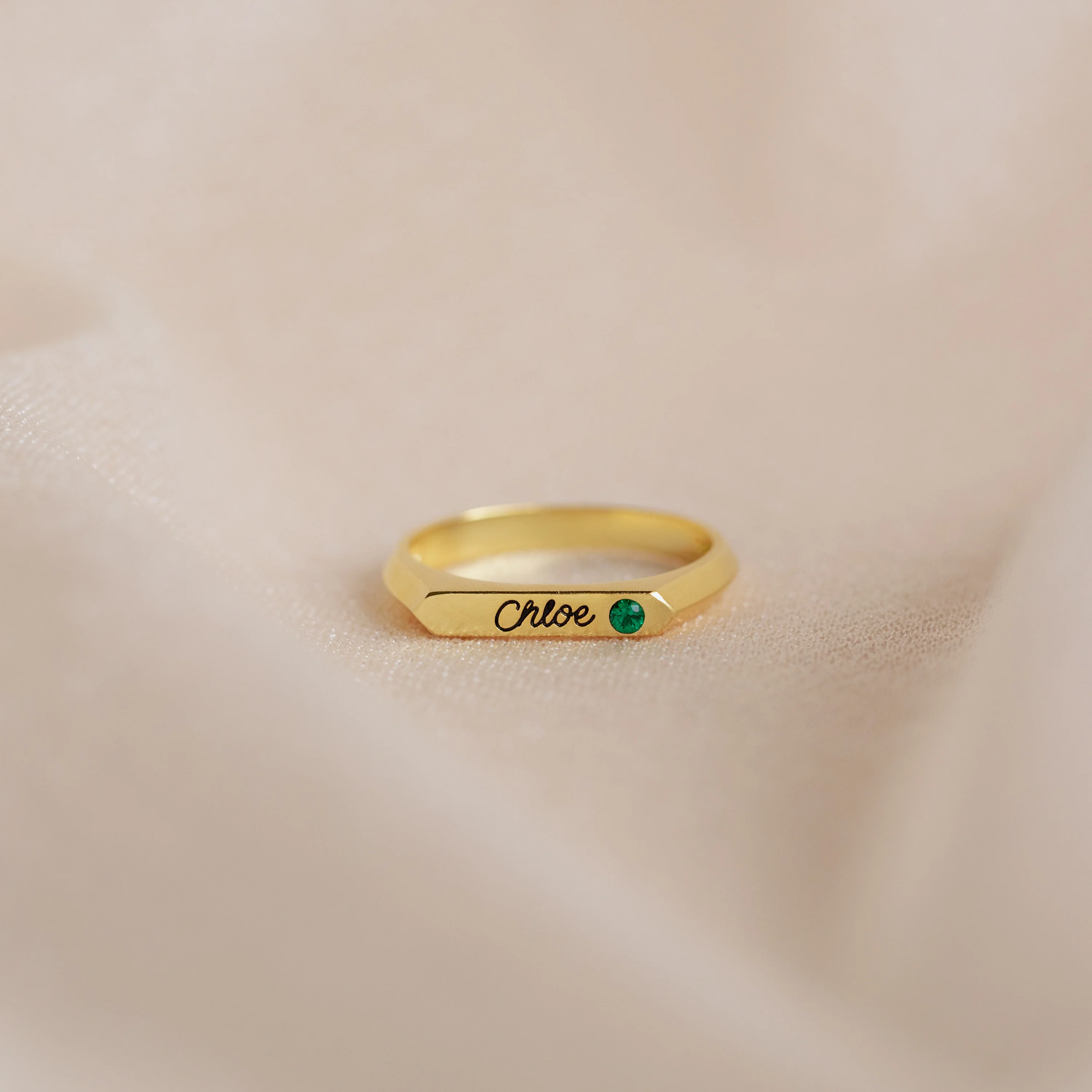 Paris Thin Name Signet Ring