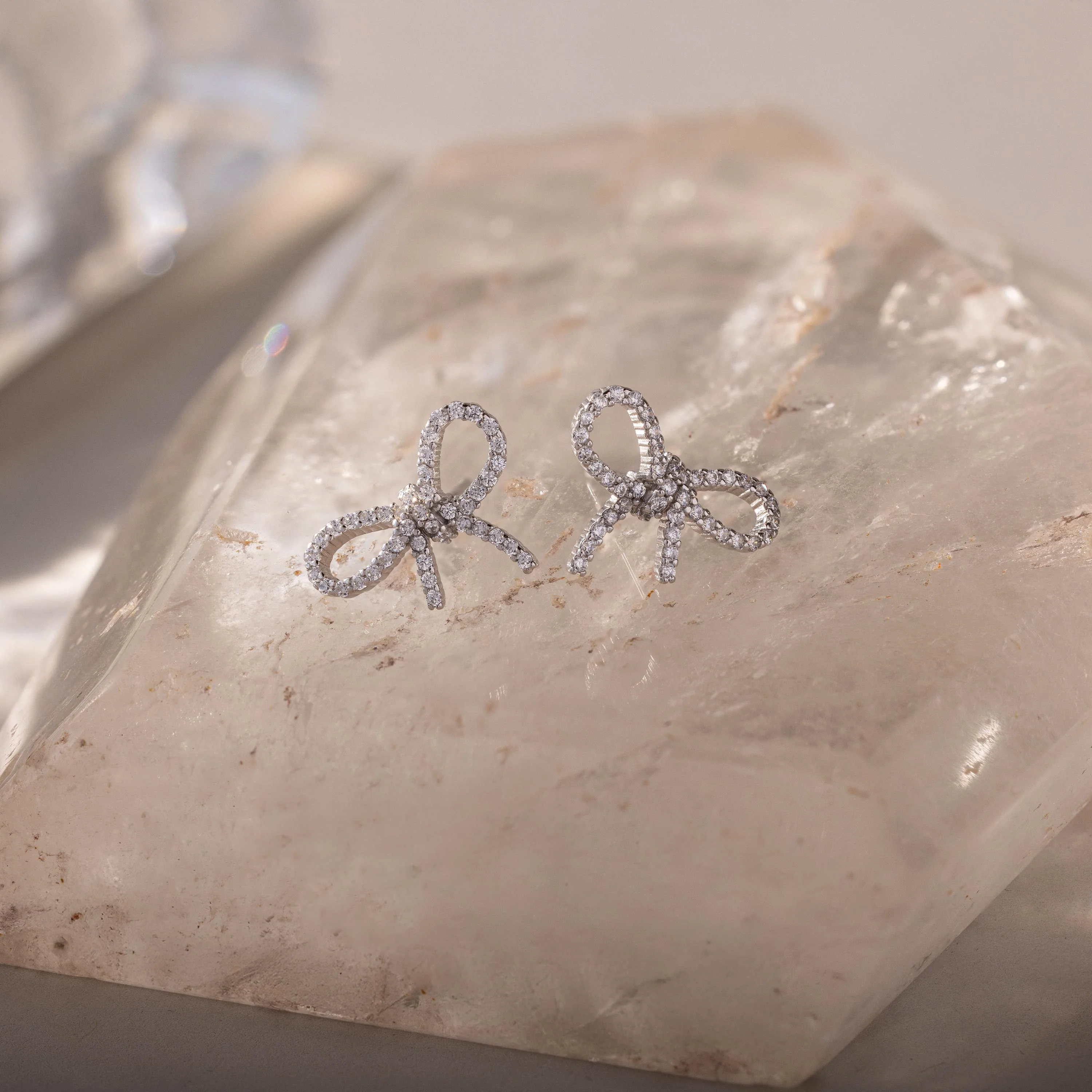 Pave Bow Studs - Image 3