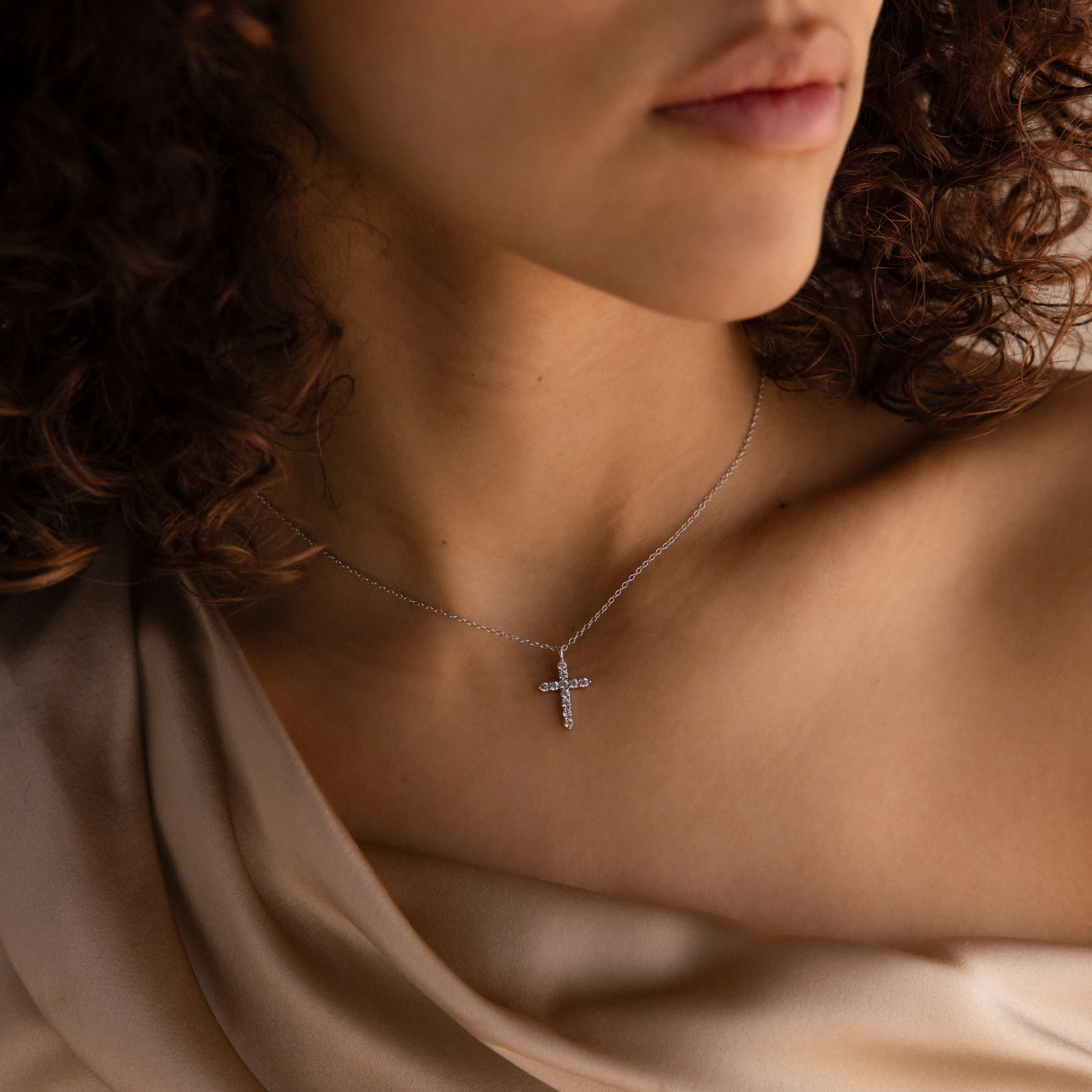 Pave Cross Necklace - Image 6