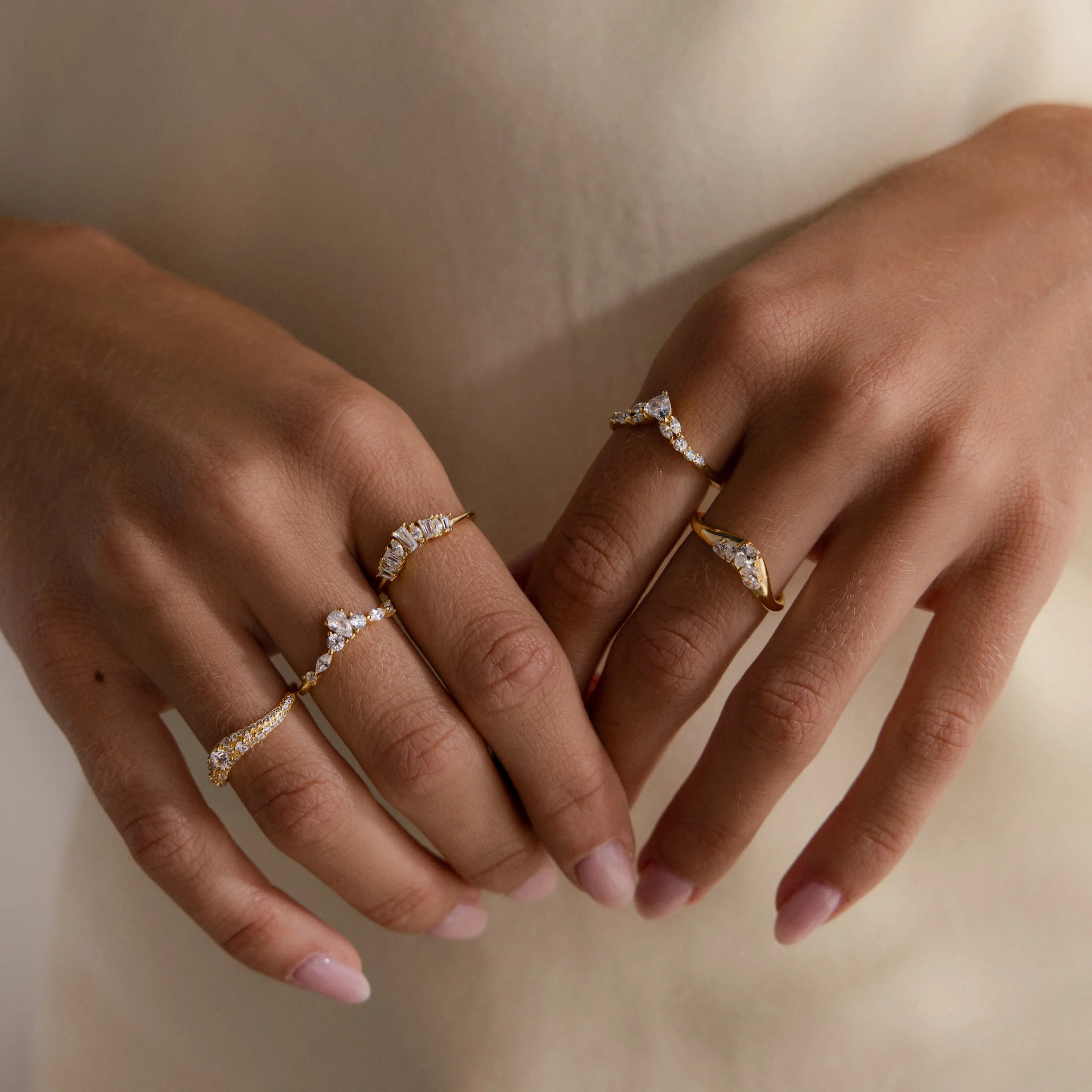Pave Diamond Curve Ring - Image 6