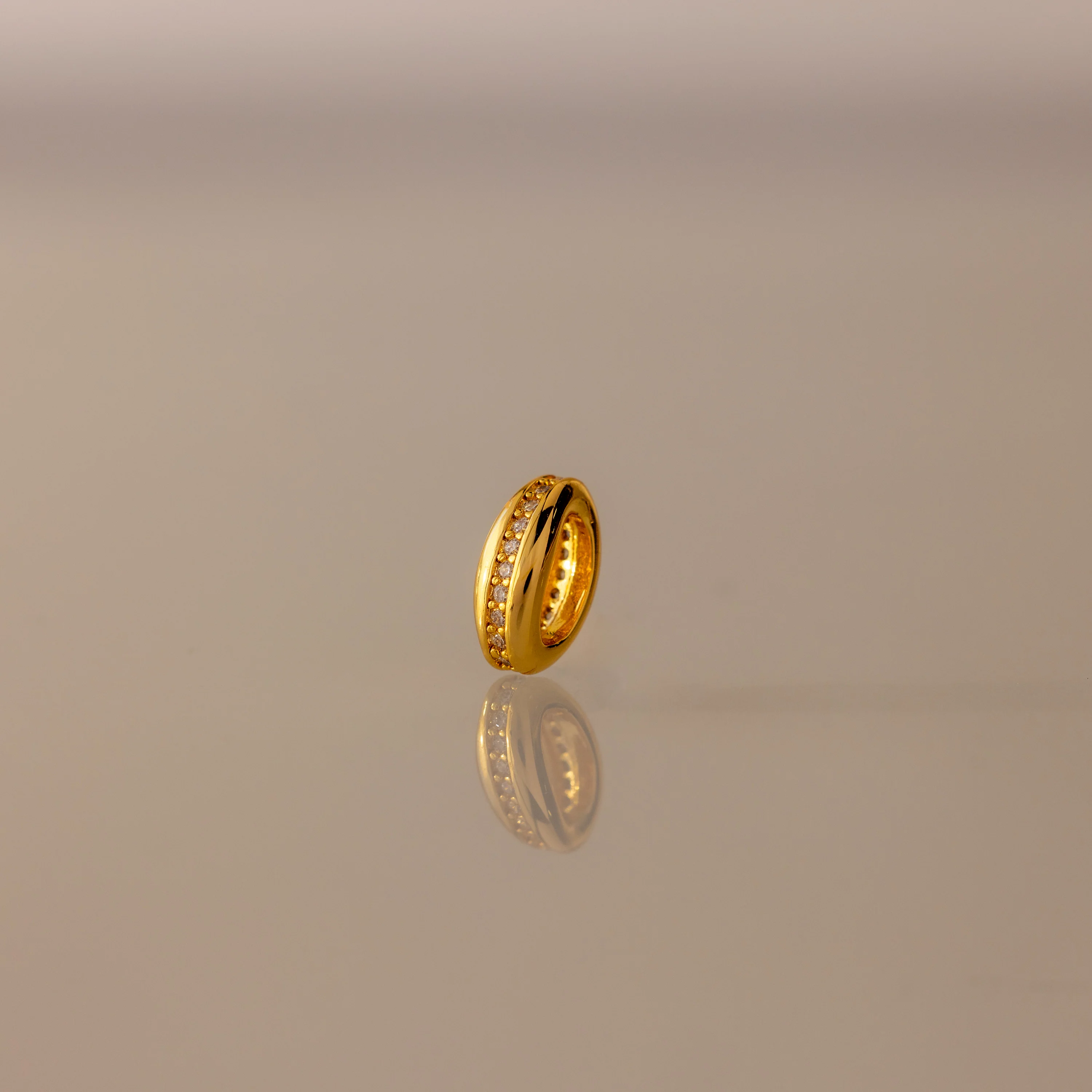 Pave Dome Spacer Charm