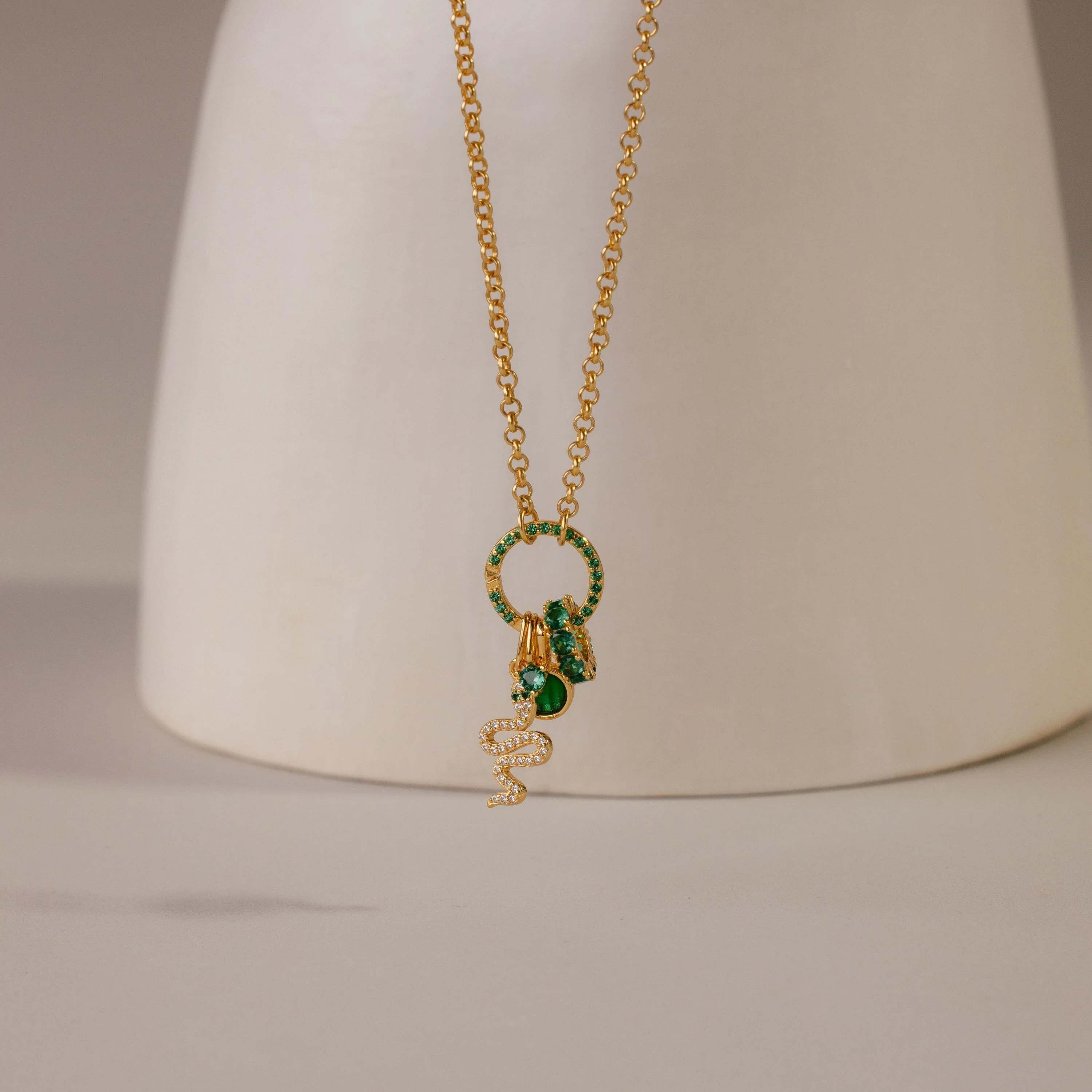 Pave Emerald Charm Clip - Image 3