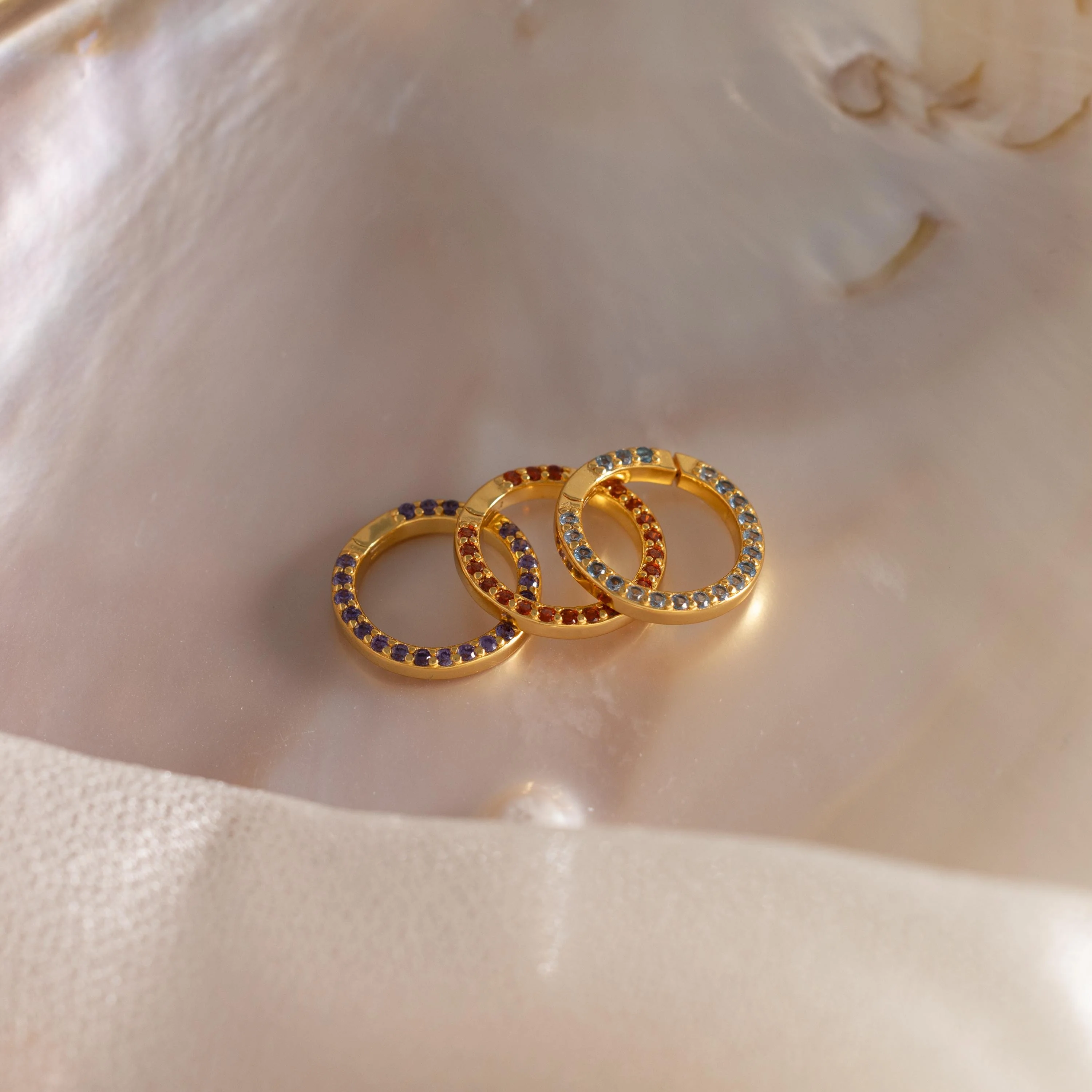 Pave Aquamarine Charm Clip - Image 3