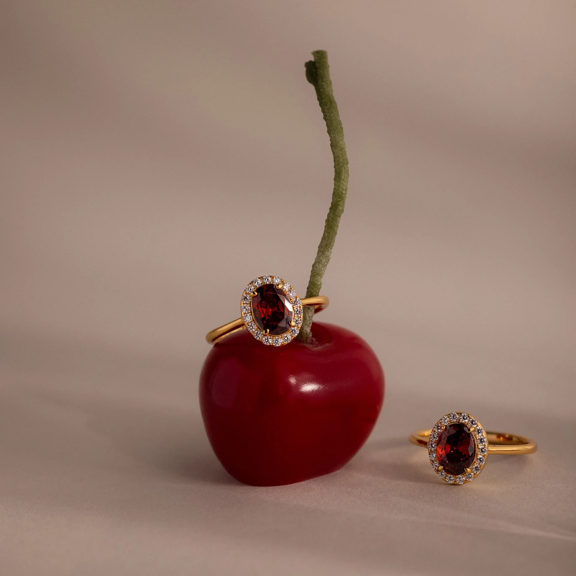 Pave Garnet Ring - Image 7