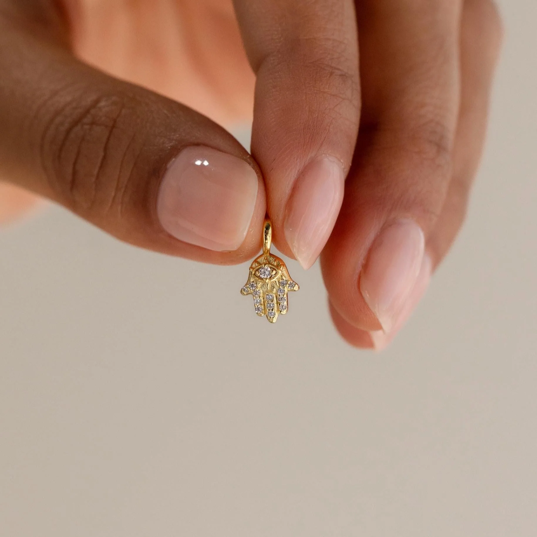 Pave Hamsa Hand Charm - Image 6