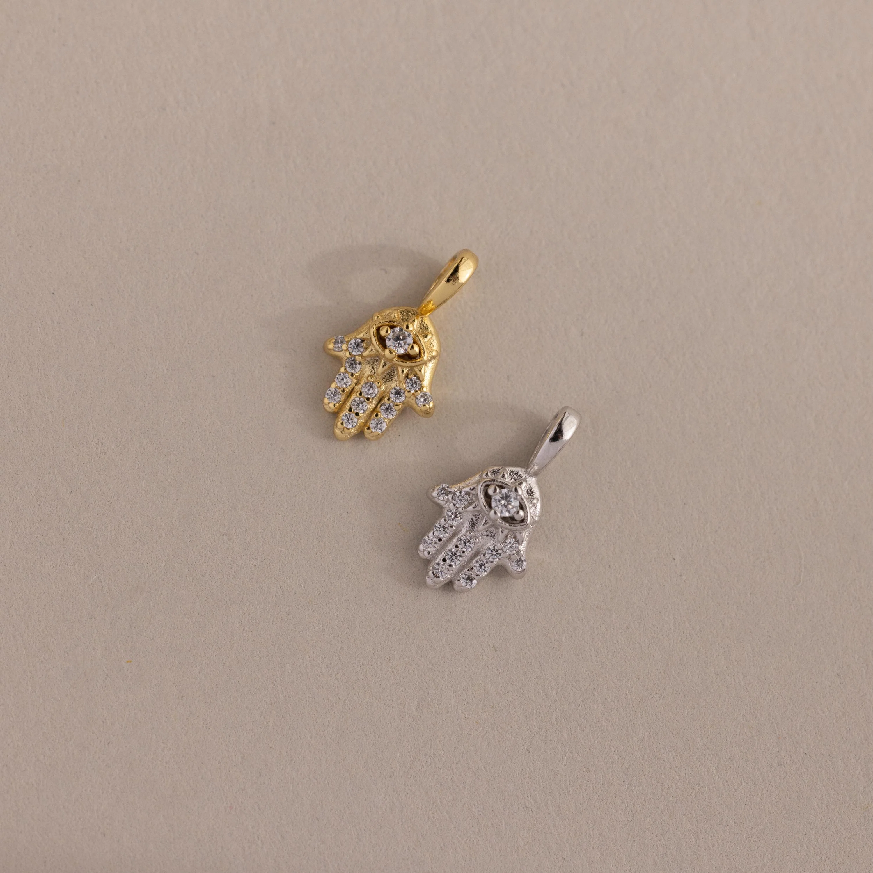Pave Hamsa Hand Charm - Image 7
