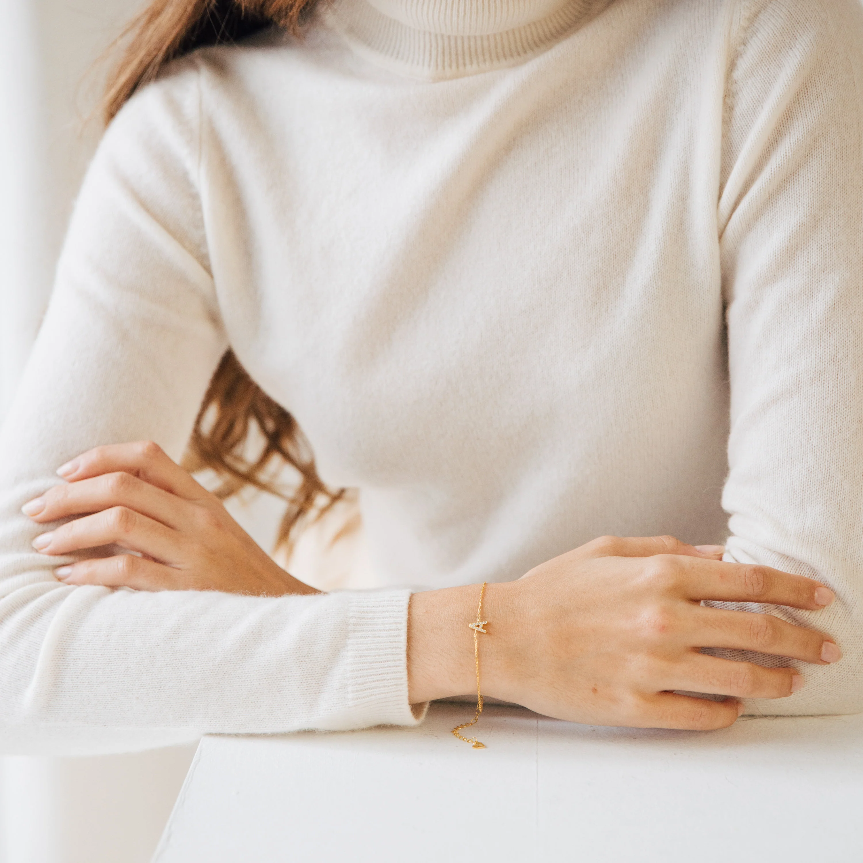 Pave Initial Bracelet - Image 5
