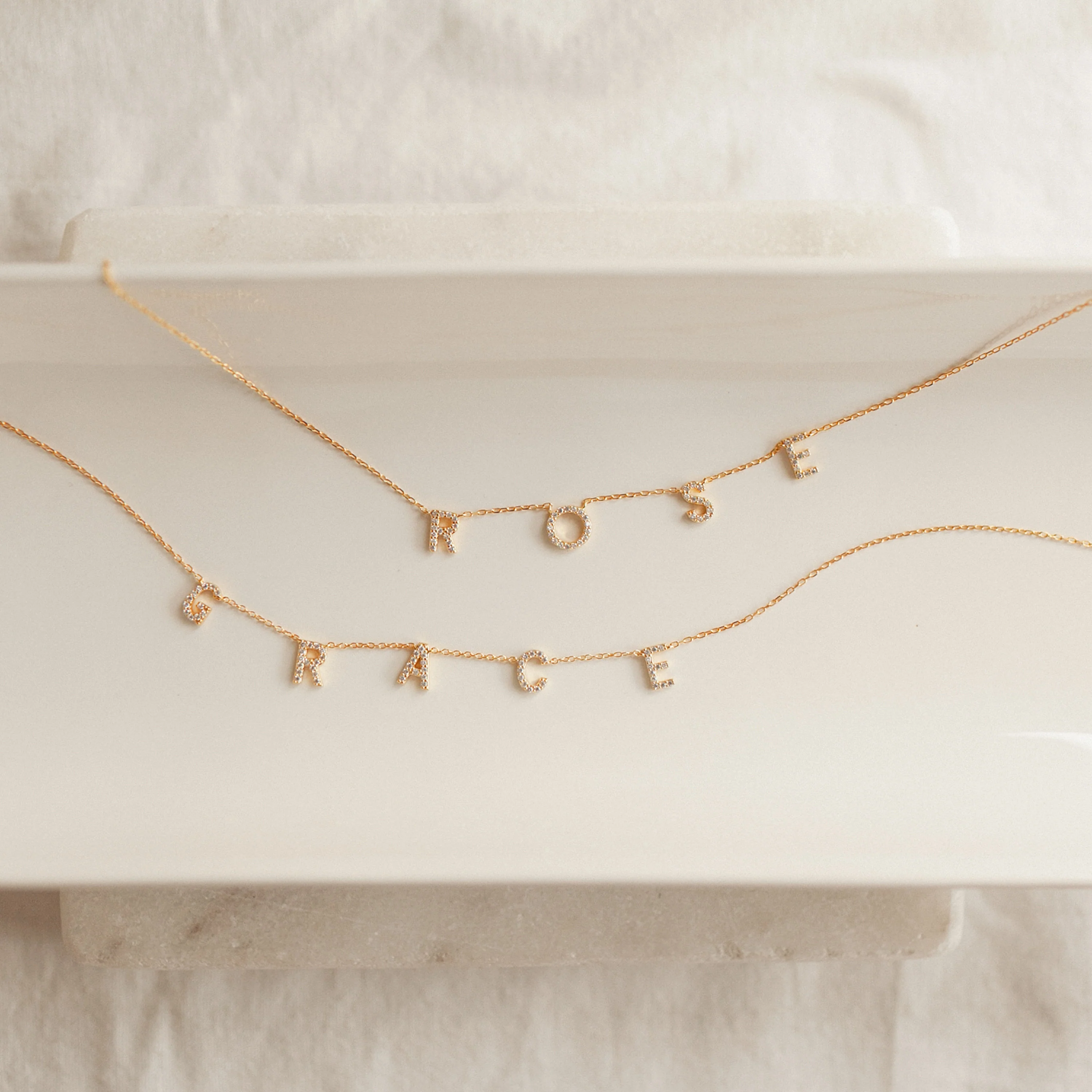Pave Letter Necklace - Image 5