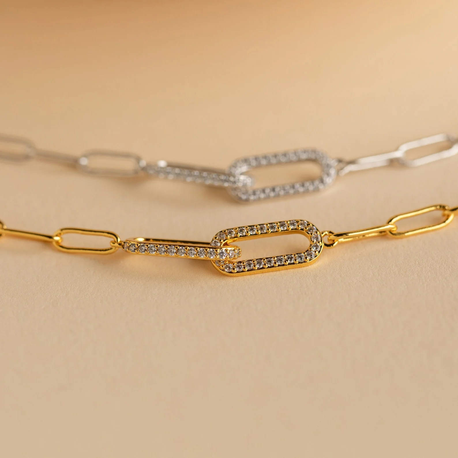 Pave Link Chain Bracelet - Image 3