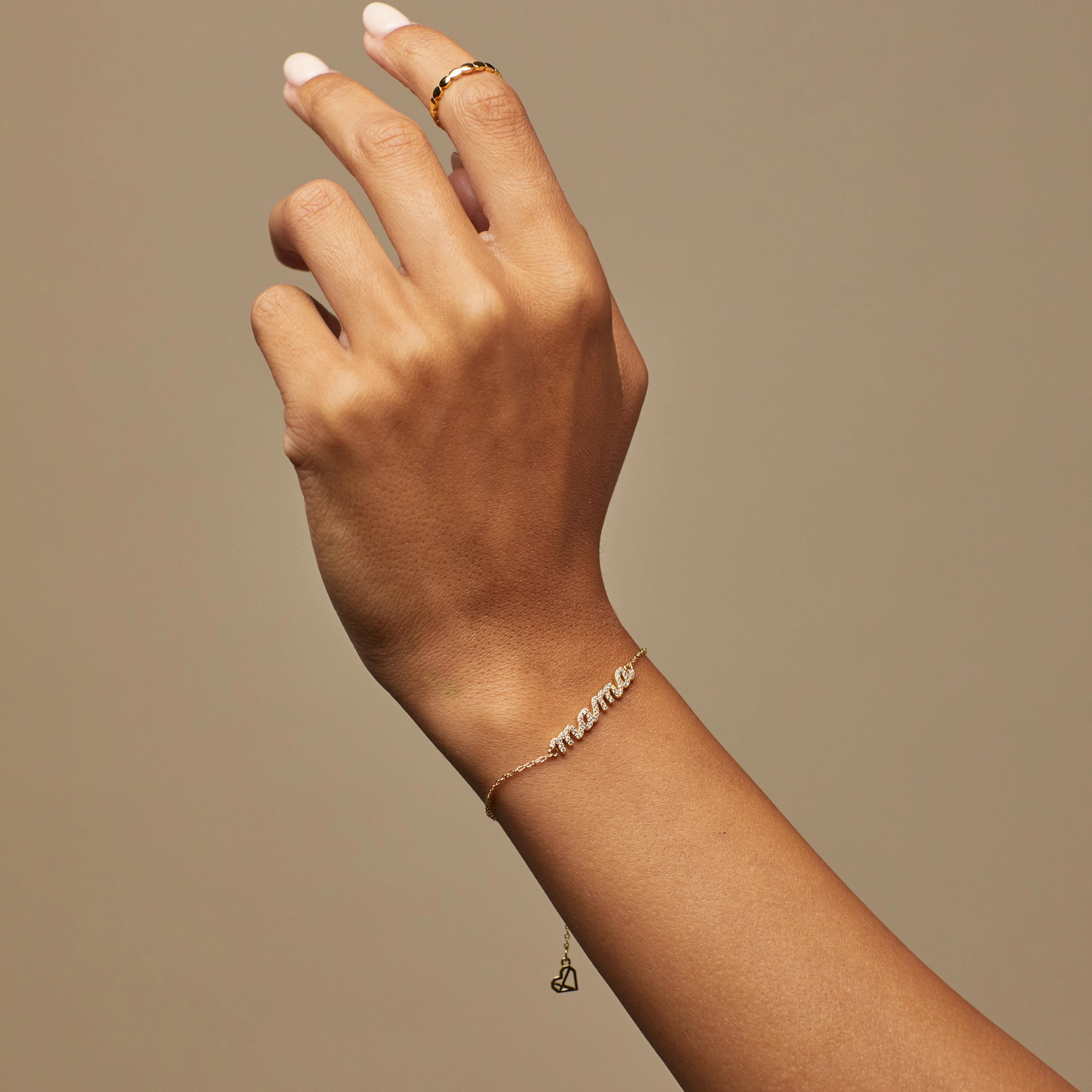 Pave Mama Script Bracelet - Image 4