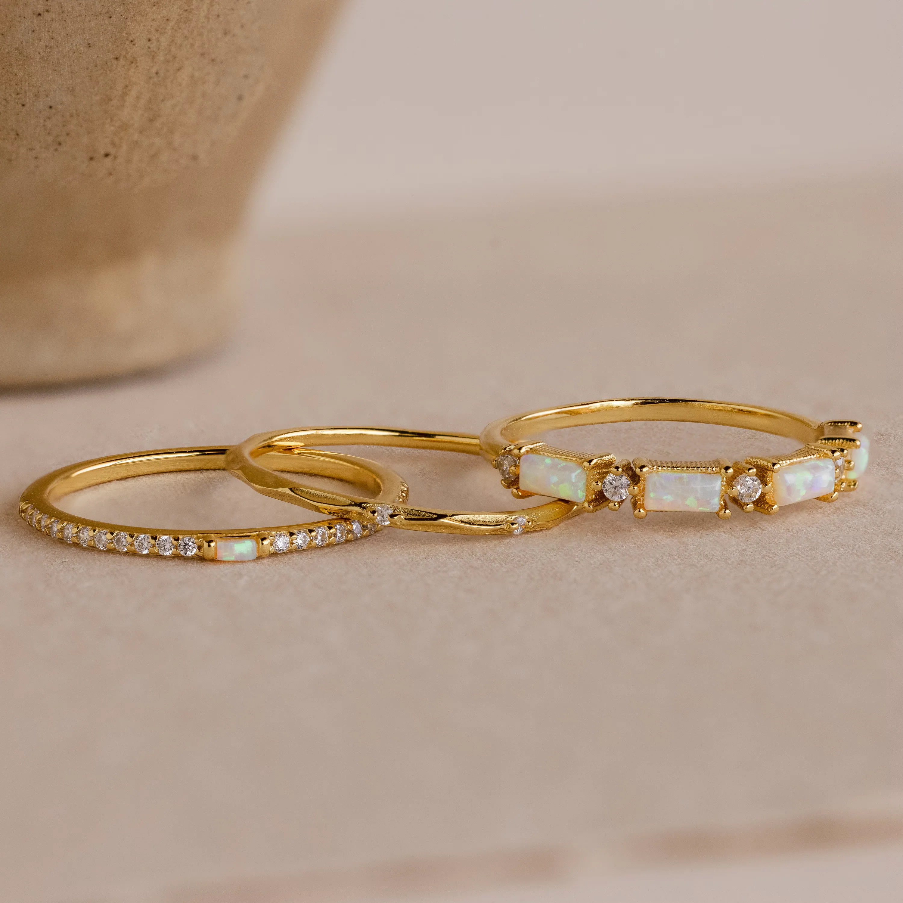 Pave Opal Ring Set - Image 3