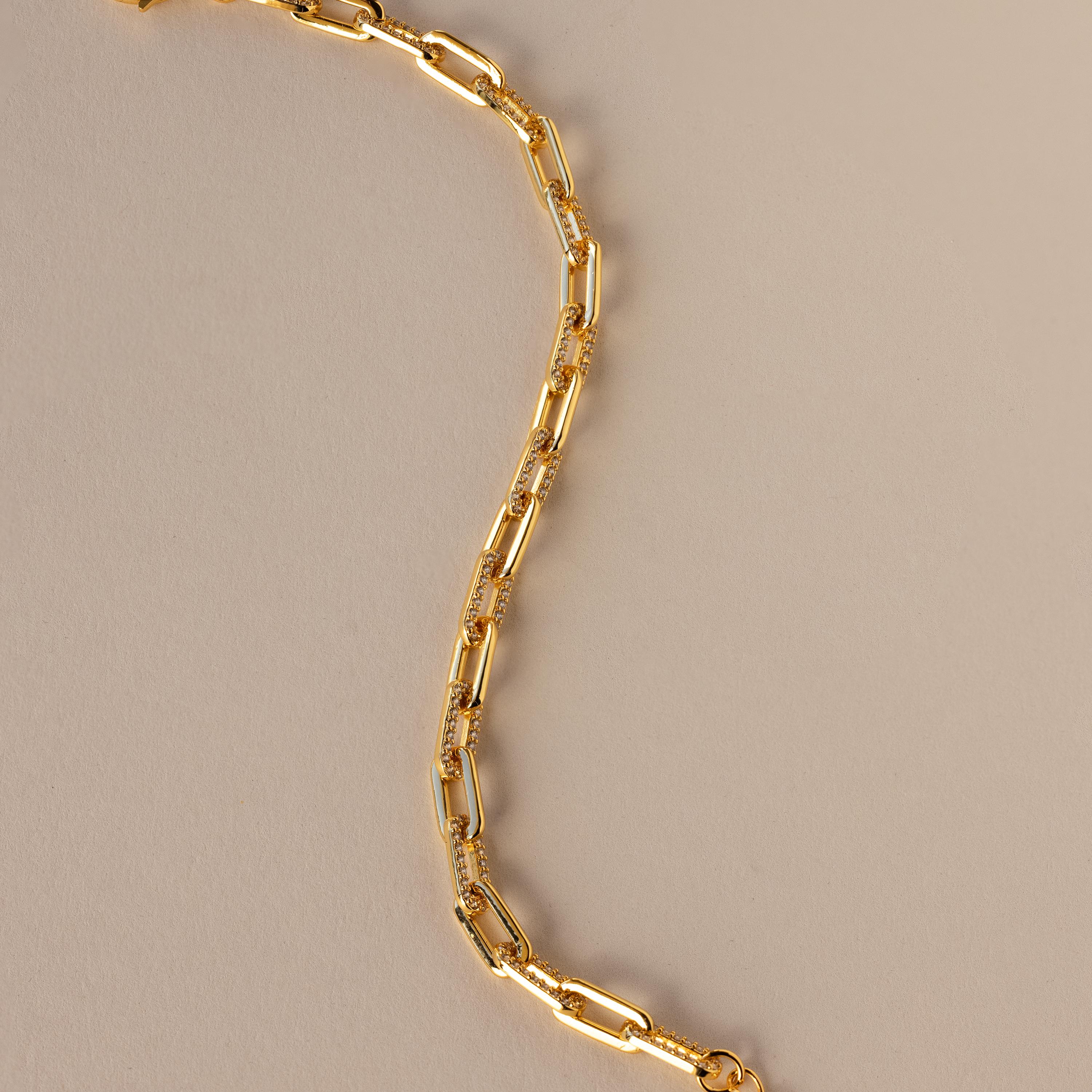 Pave Paperclip Chain Bracelet - Image 7