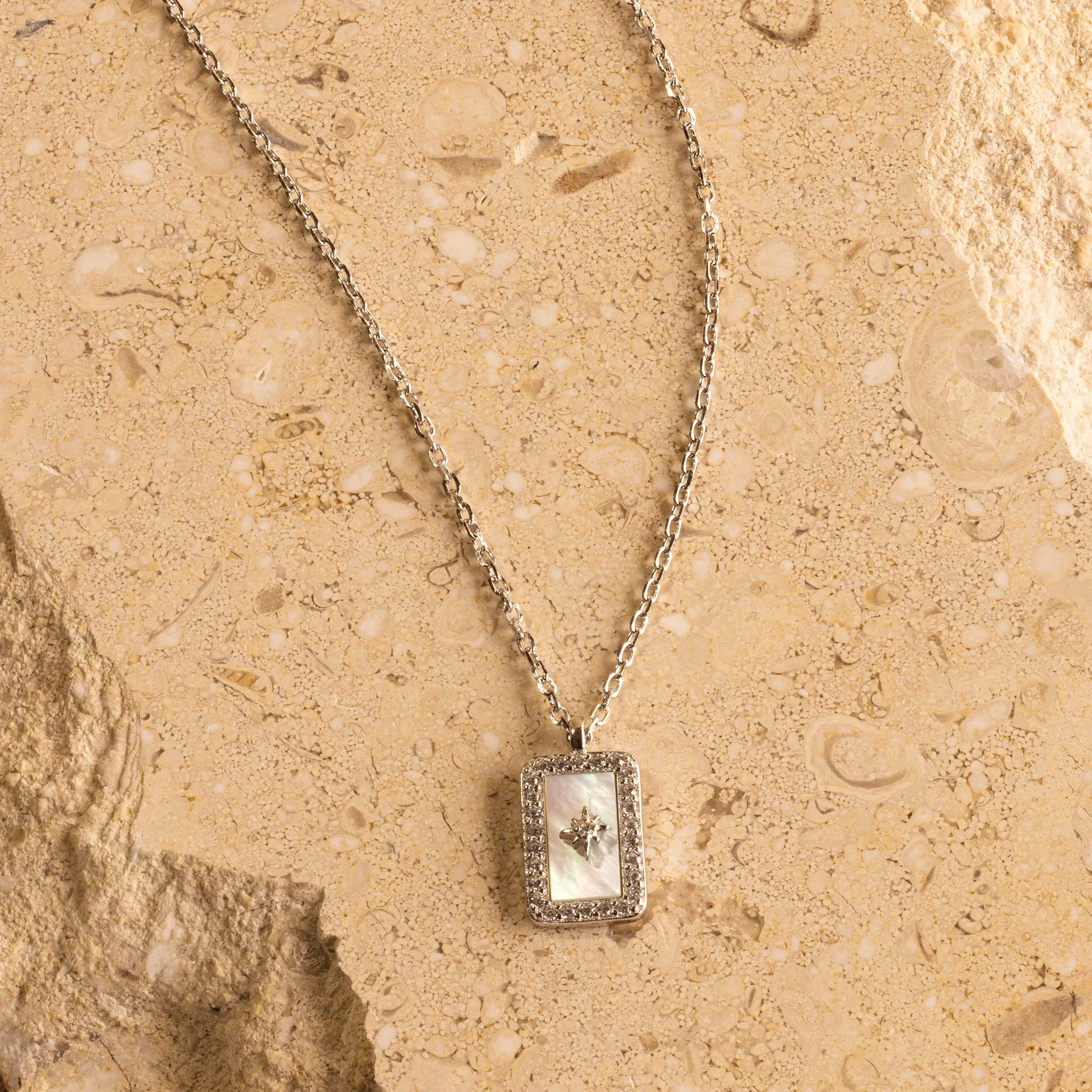 Pave Pearl North Star Necklace - Image 5