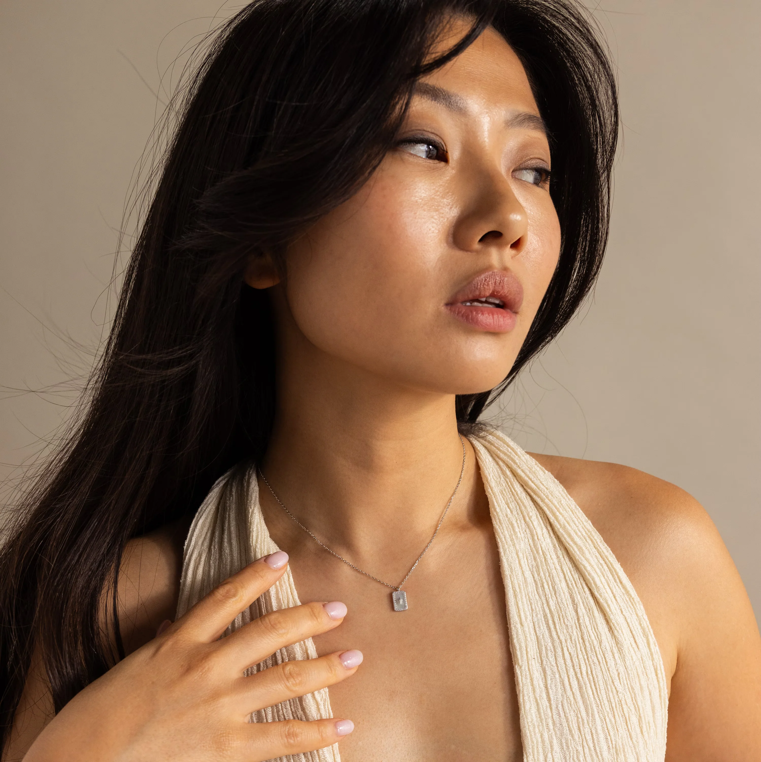 Pave Pearl North Star Necklace - Image 6