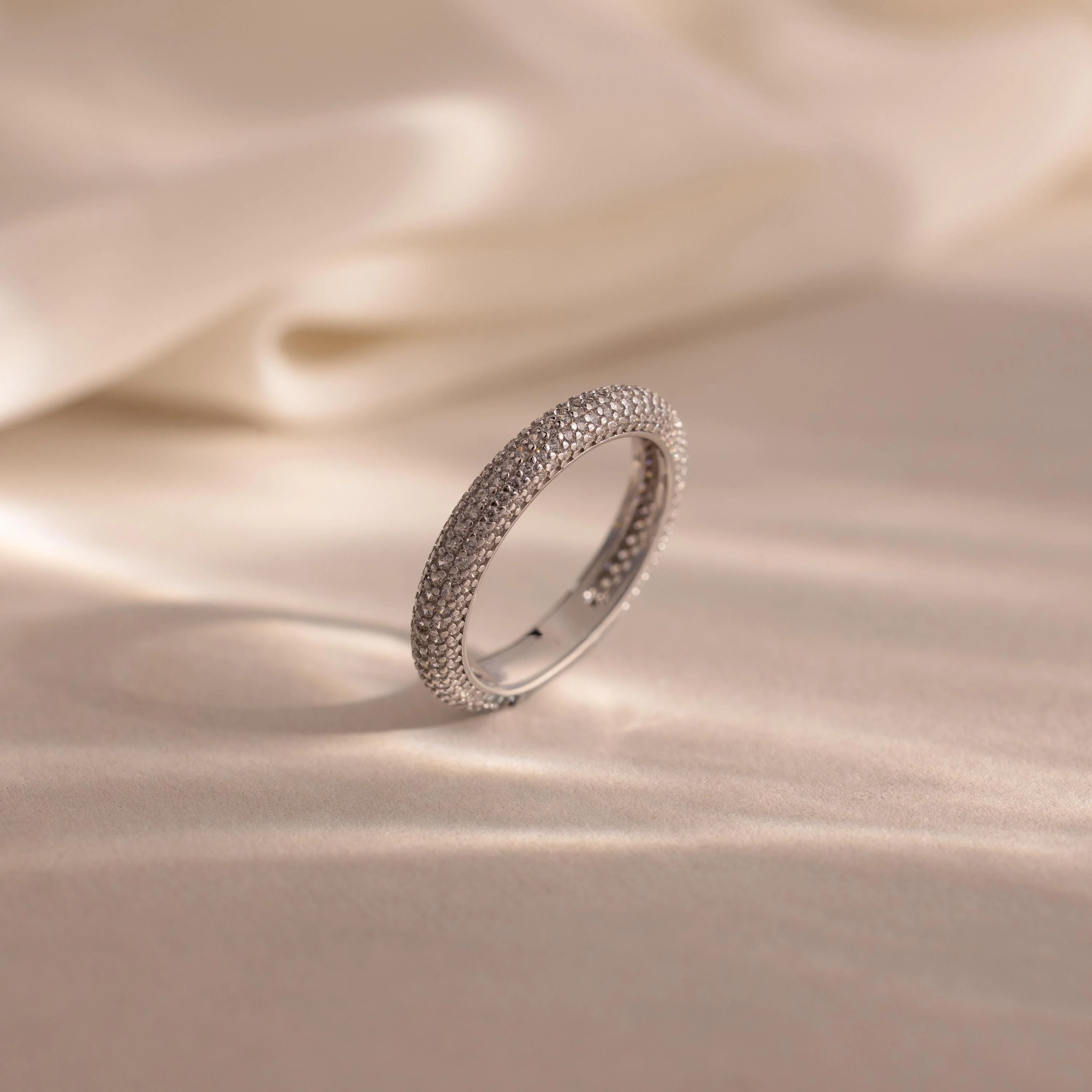 Skinny Pave Stacking Ring - Image 3