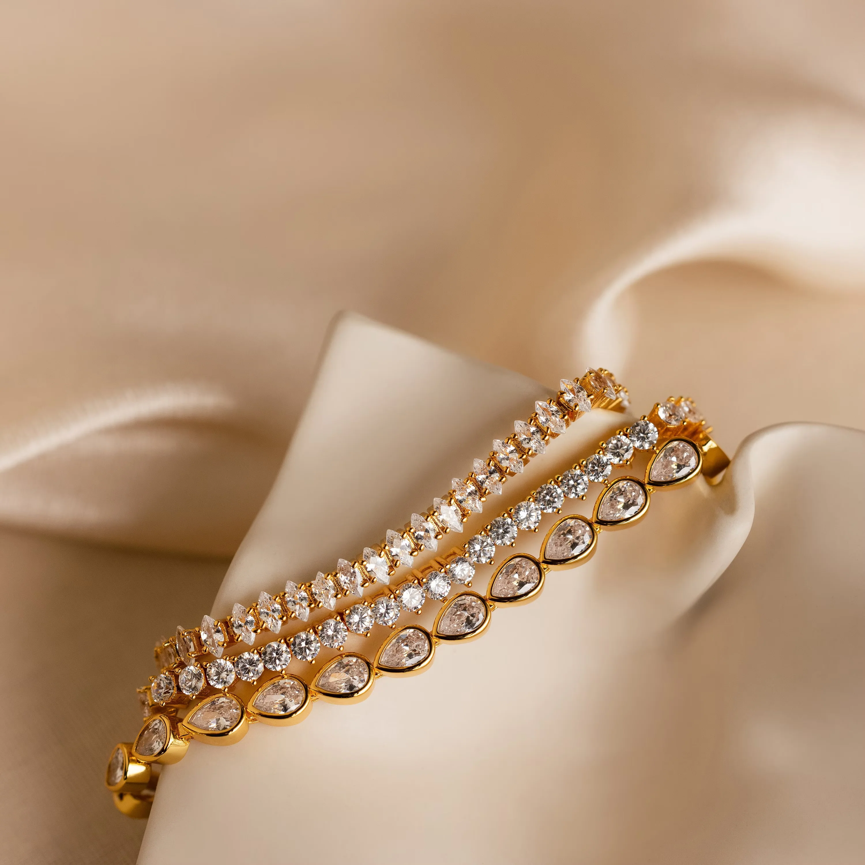 Pear Diamond Tennis Bracelet - Image 7