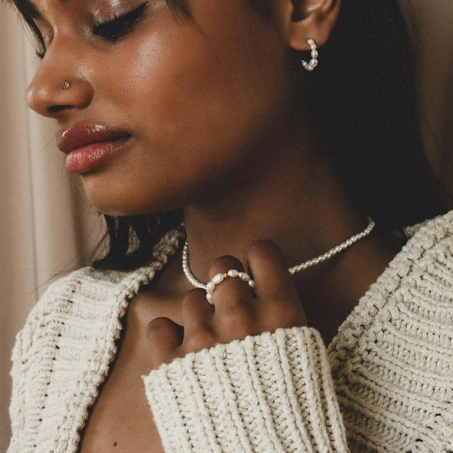 Pearl Beaded Ring - Image 3