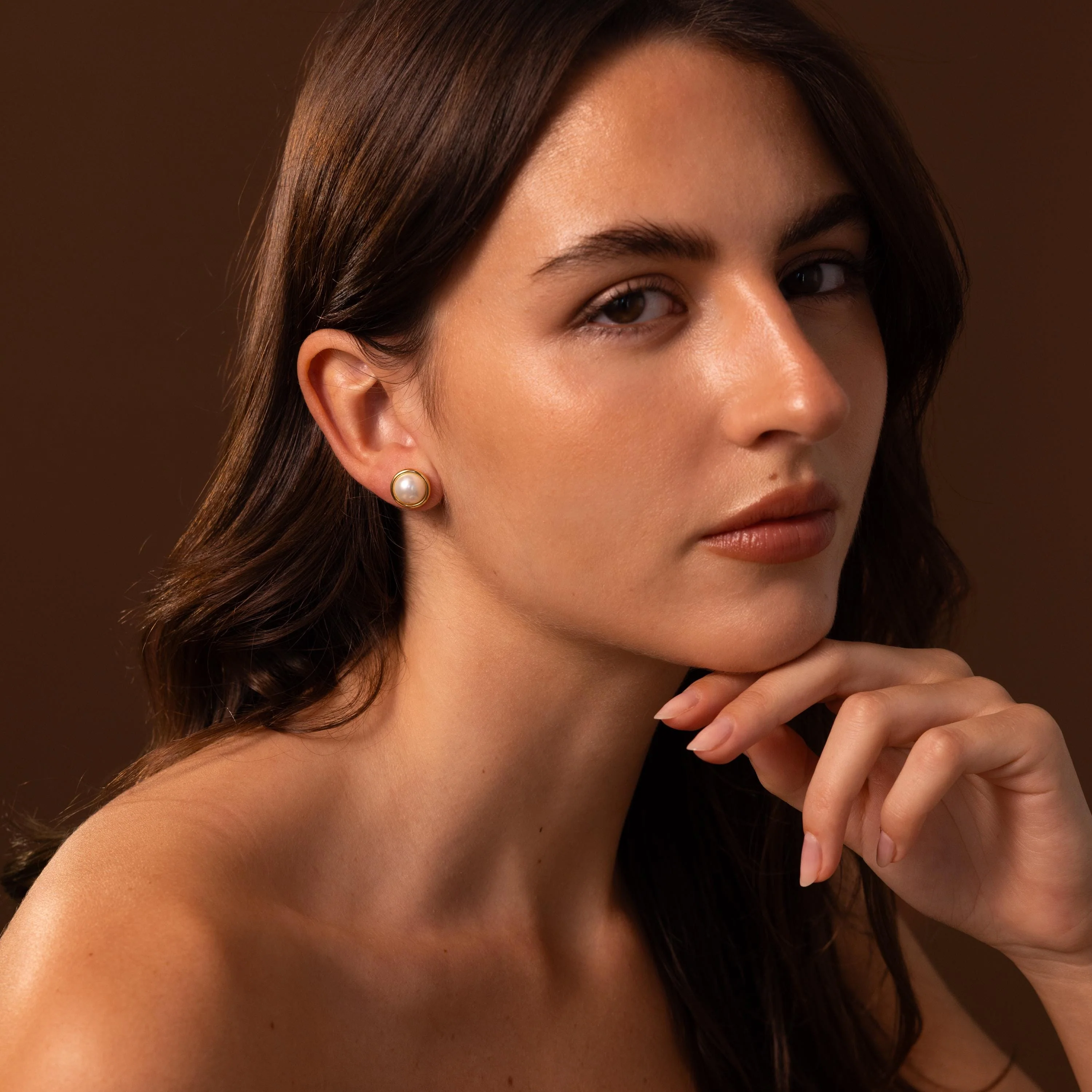 Pearl Bezel Studs - Image 9
