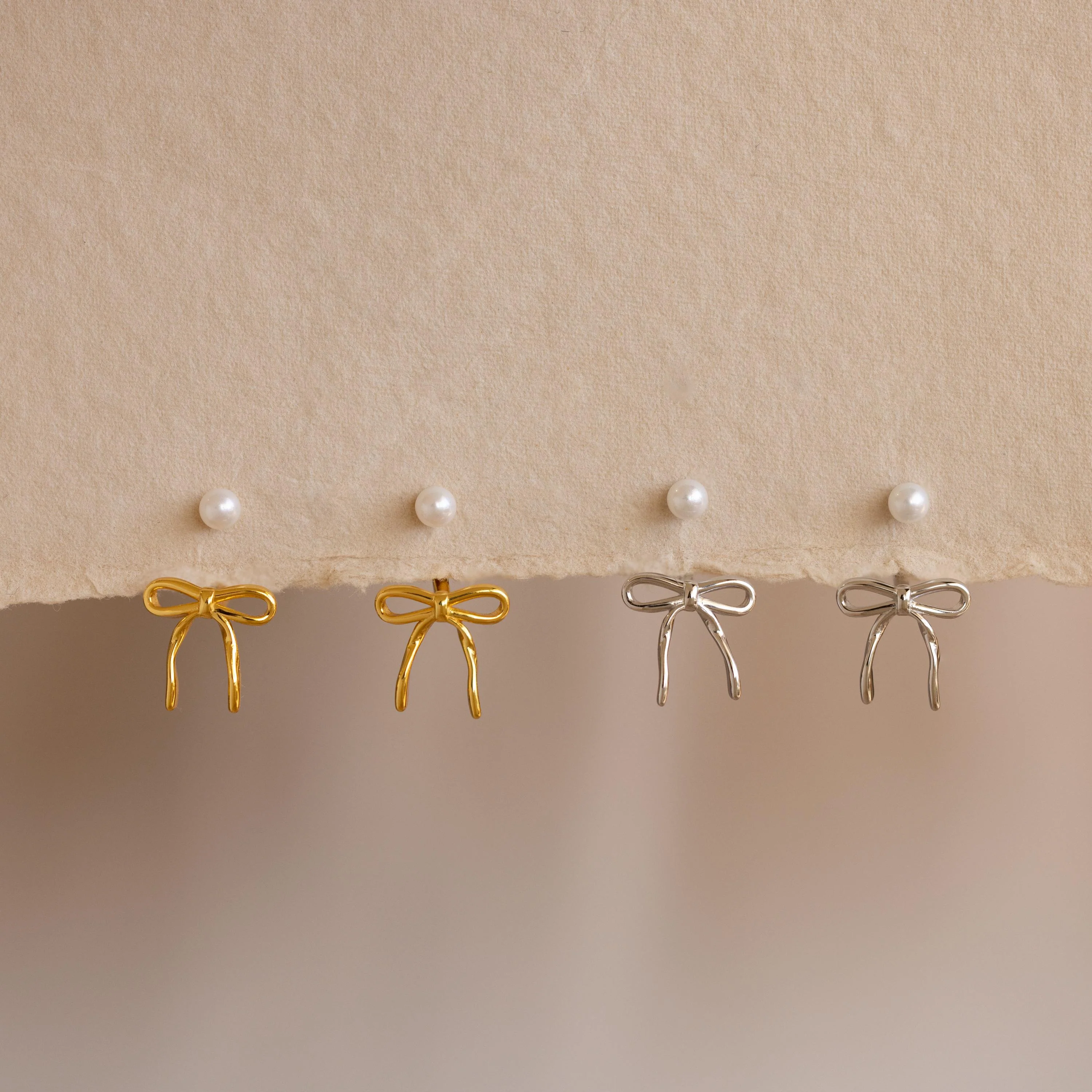 Pearl & Bow Ear Jackets - Image 7