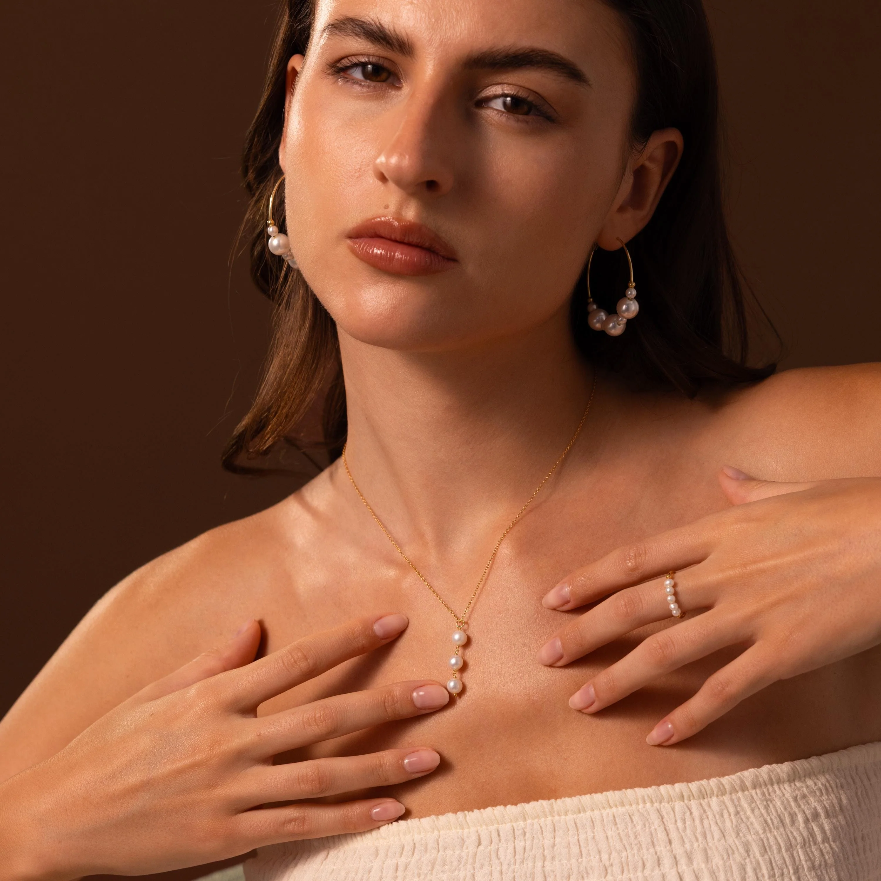 Pearl Cascade Necklace - Image 9