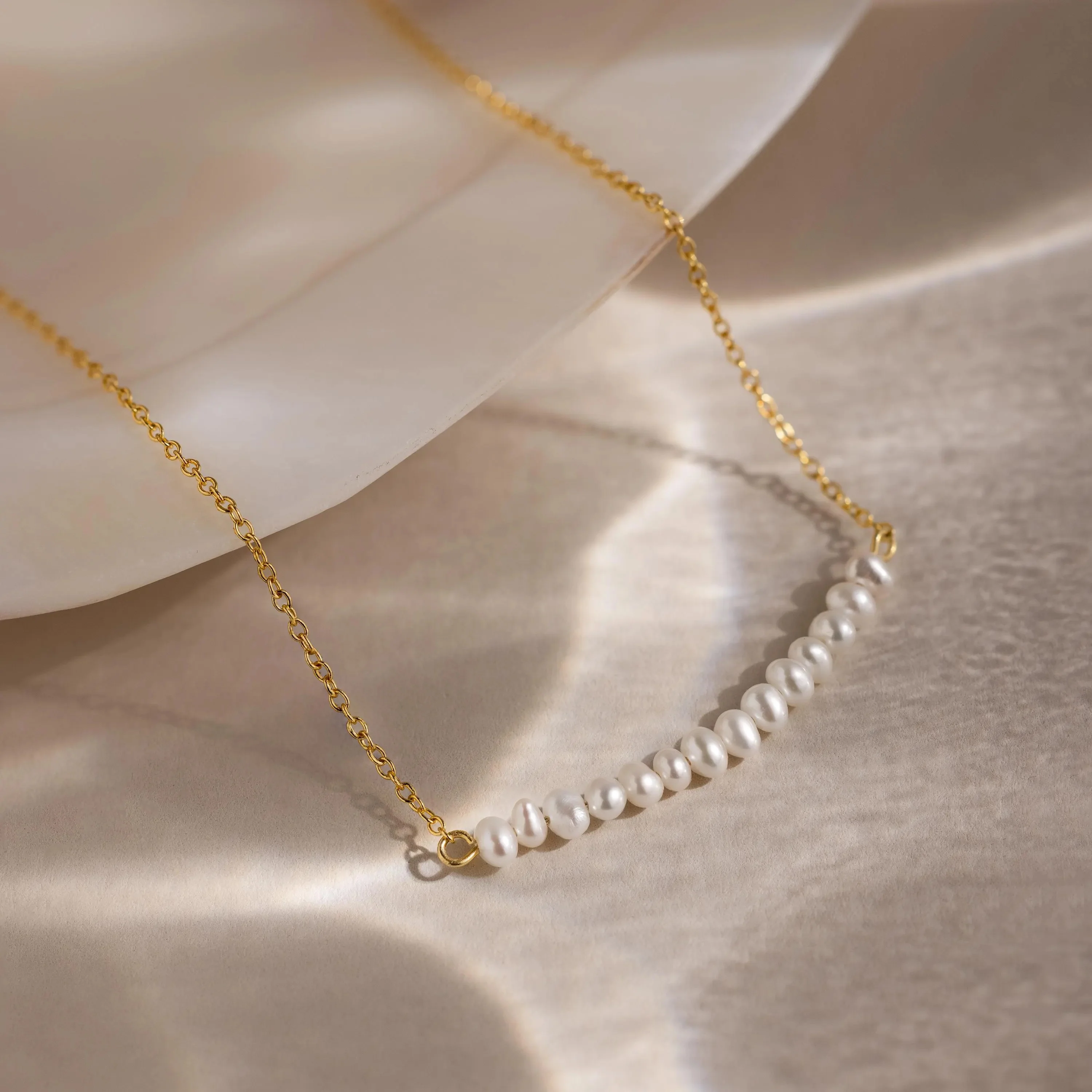 Pearl Curve Necklace - Image 2