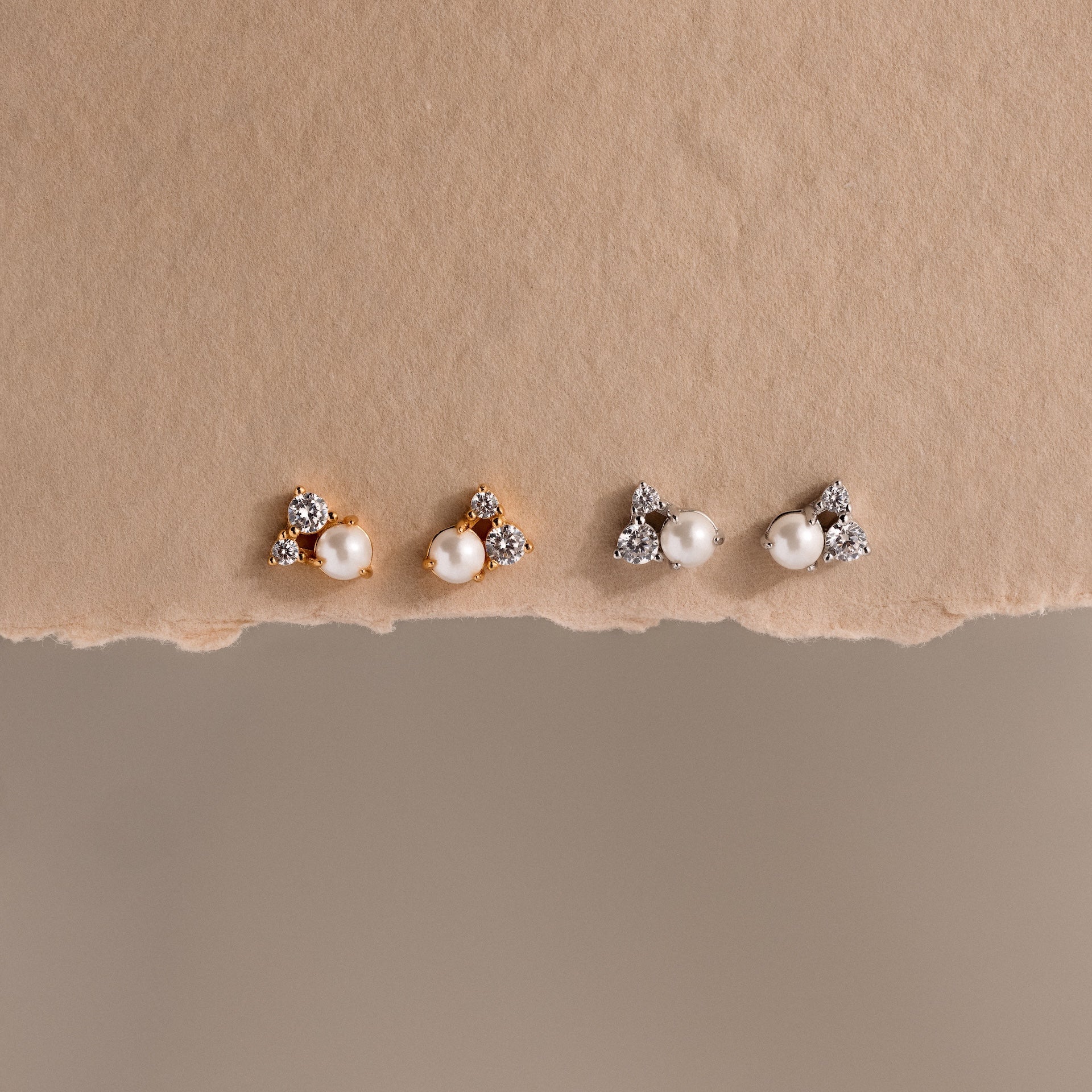 Pearl Diamond Cluster Studs - Image 6