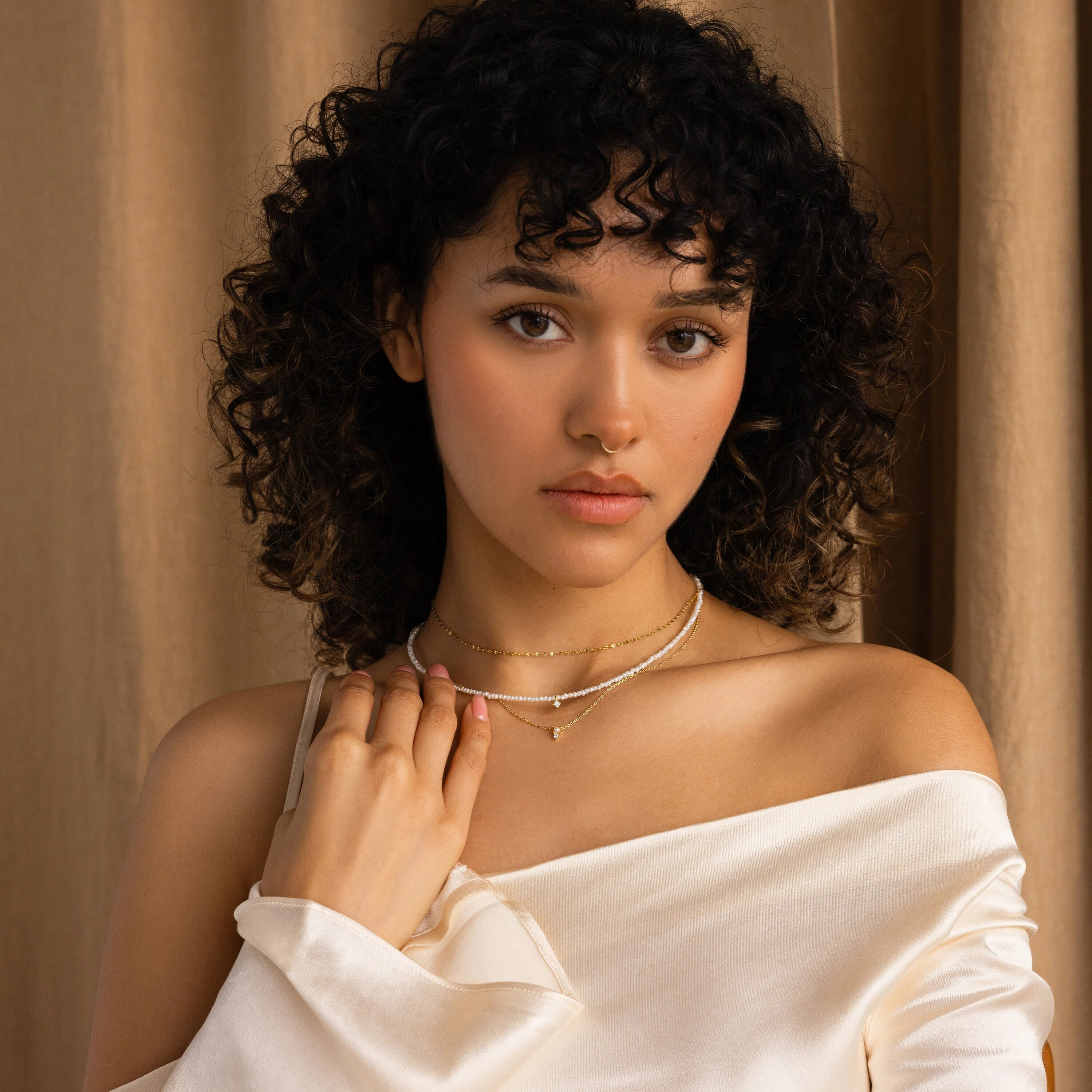 Pearl & Diamond Duo Necklace - Image 6