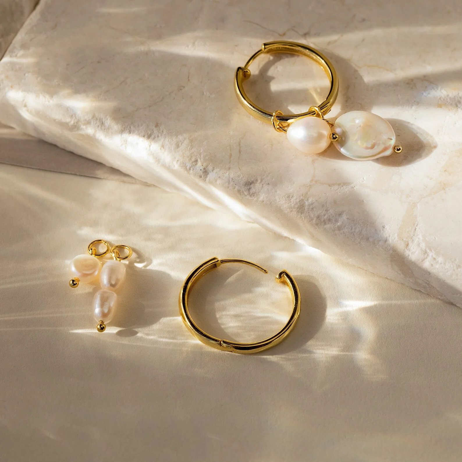 Pearl Drop Earrings Set - Image 3