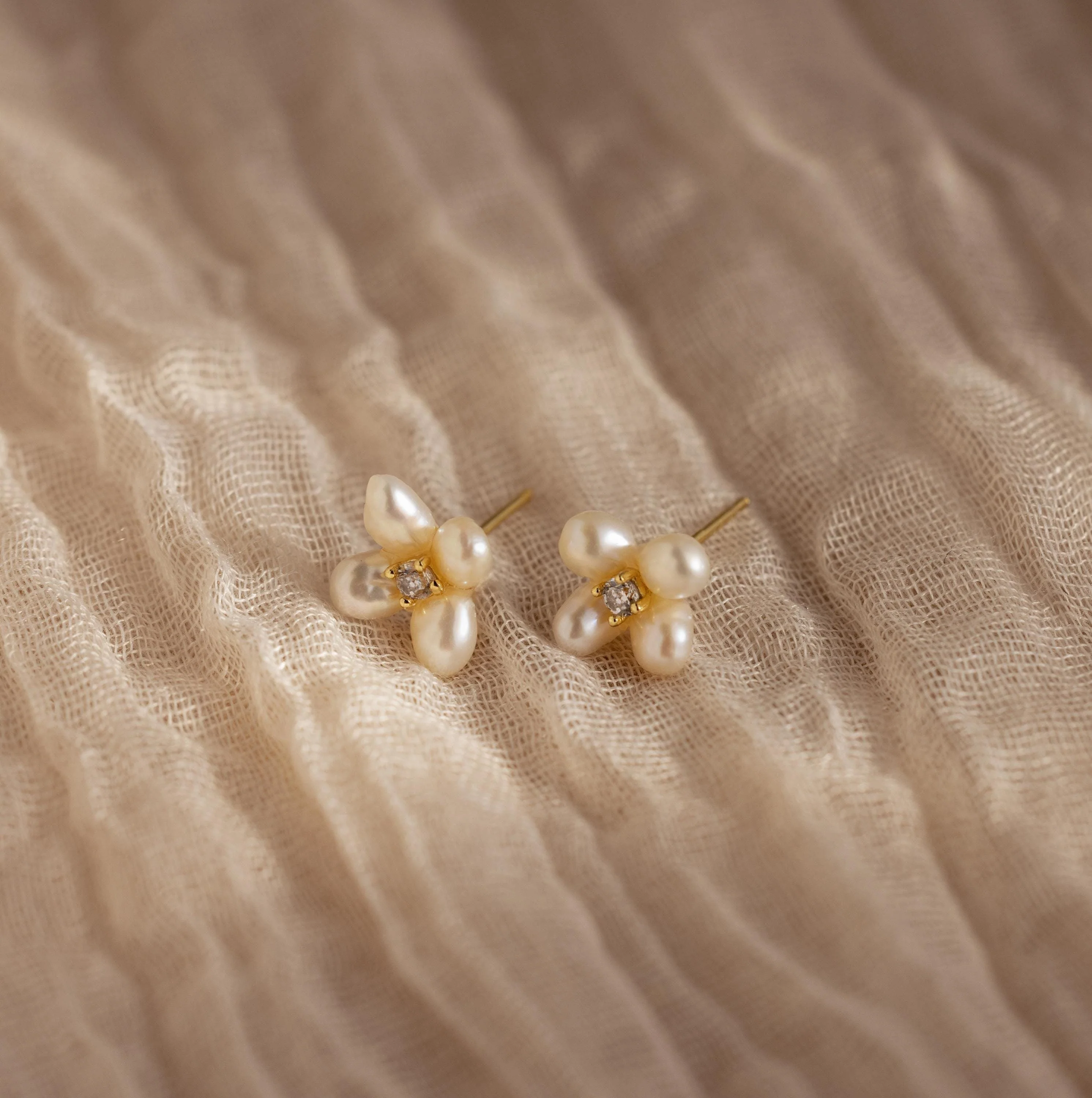 Pearl Flower Studs - Image 7
