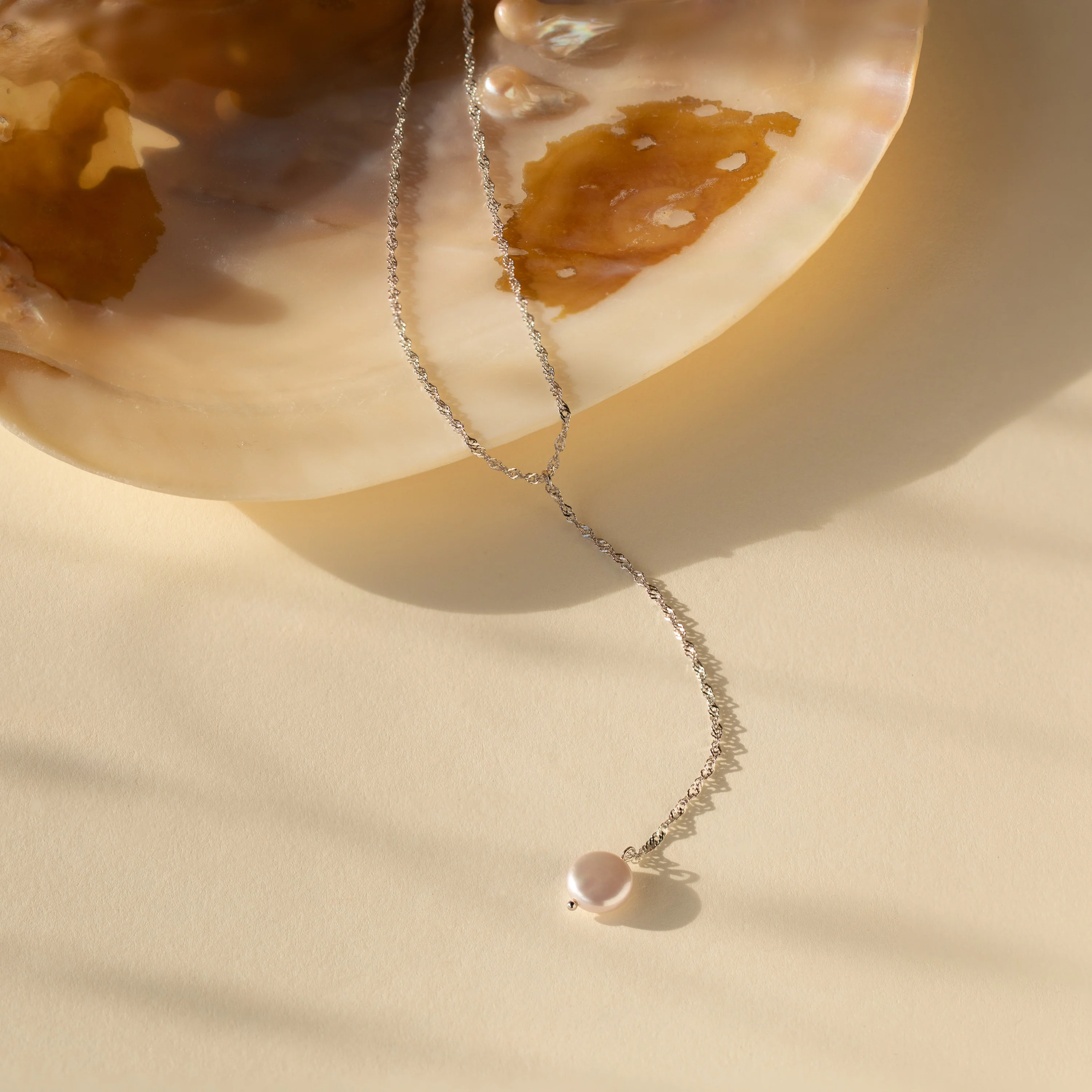 Pearl Lariat Y Necklace - Image 5