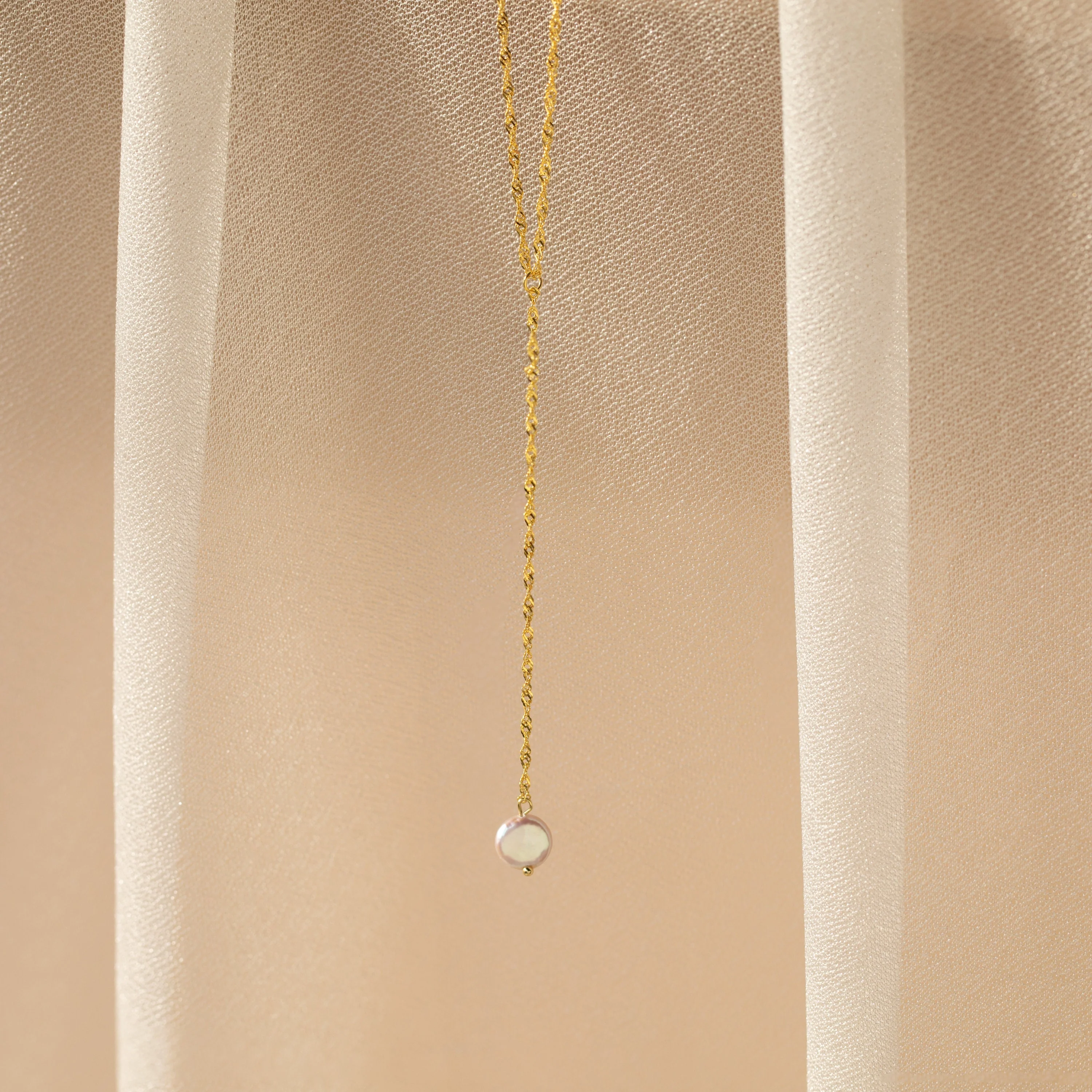Pearl Lariat Y Necklace - Image 7