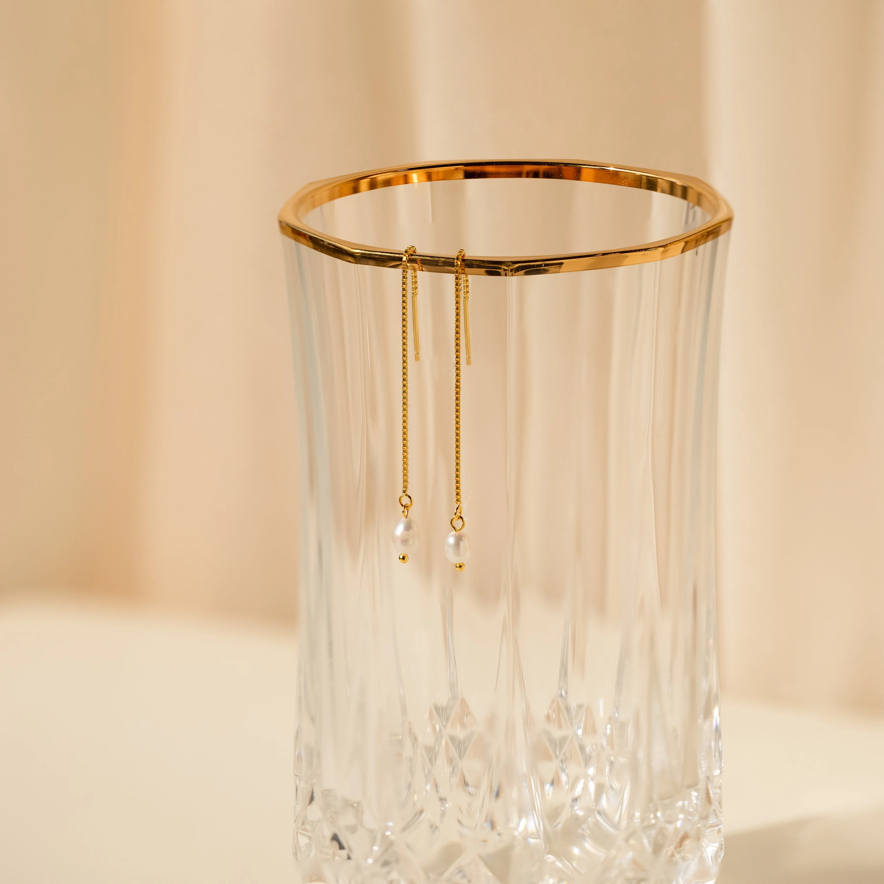 Pearl Threader Earrings - Image 4