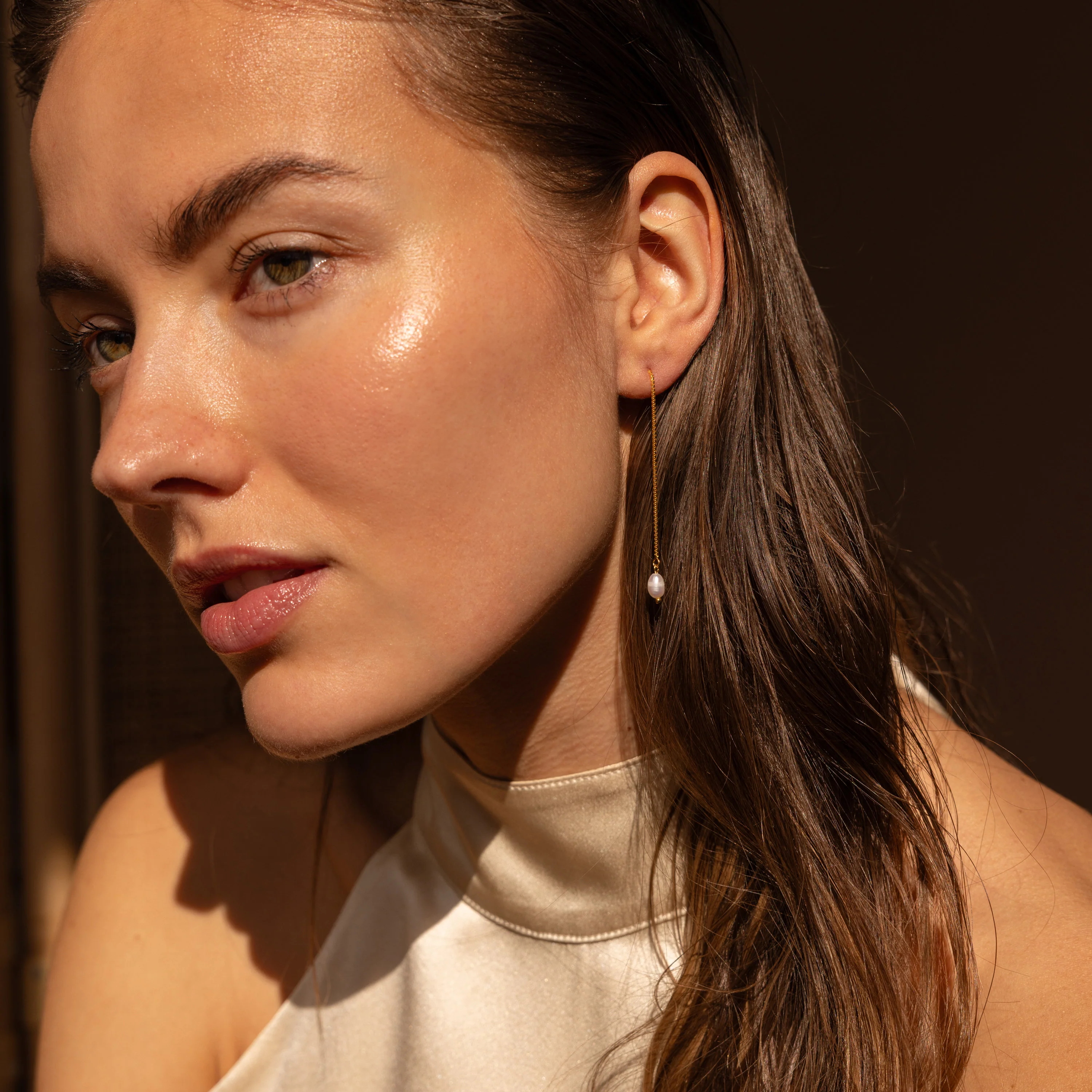Pearl Threader Earrings - Image 5