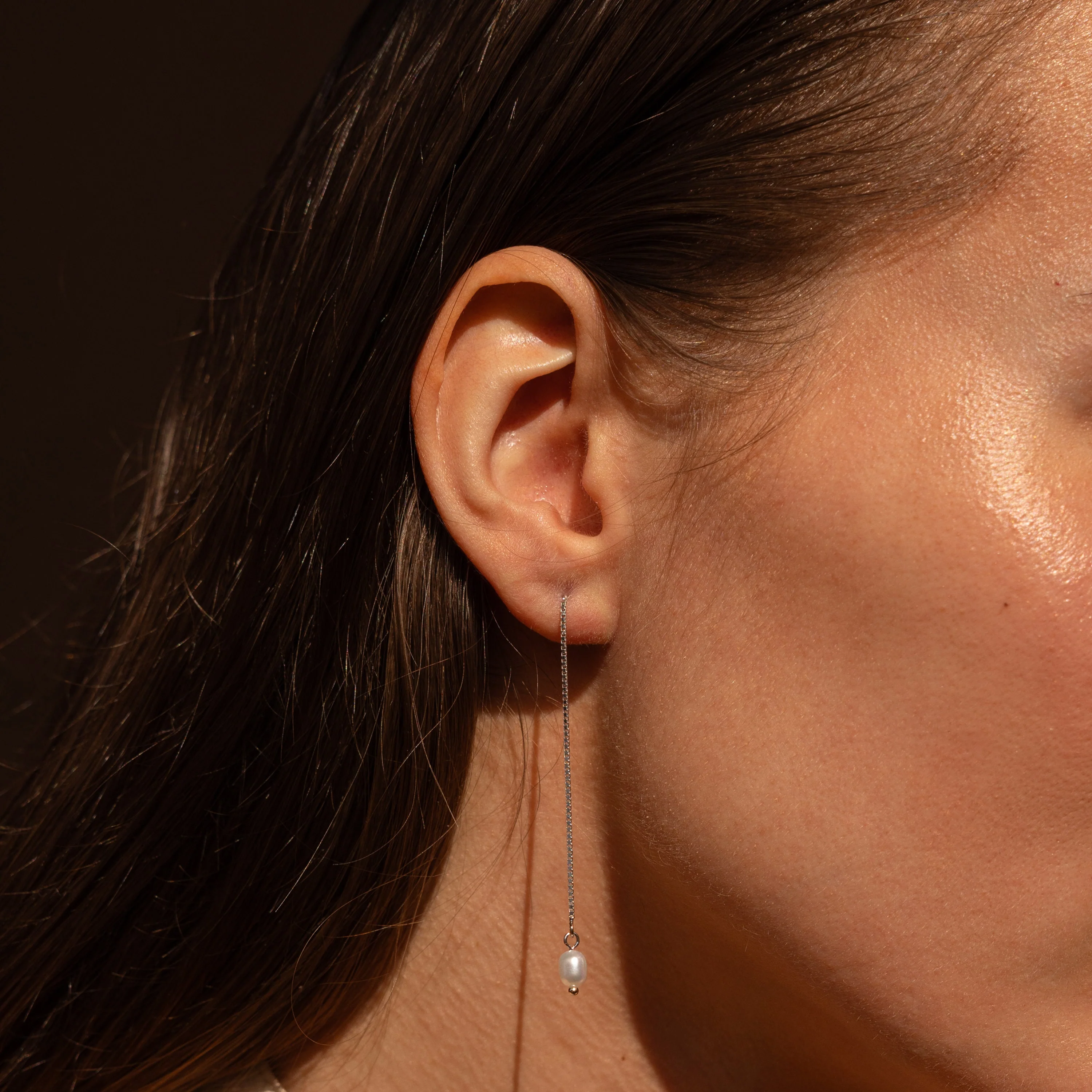 Pearl Threader Earrings - Image 7