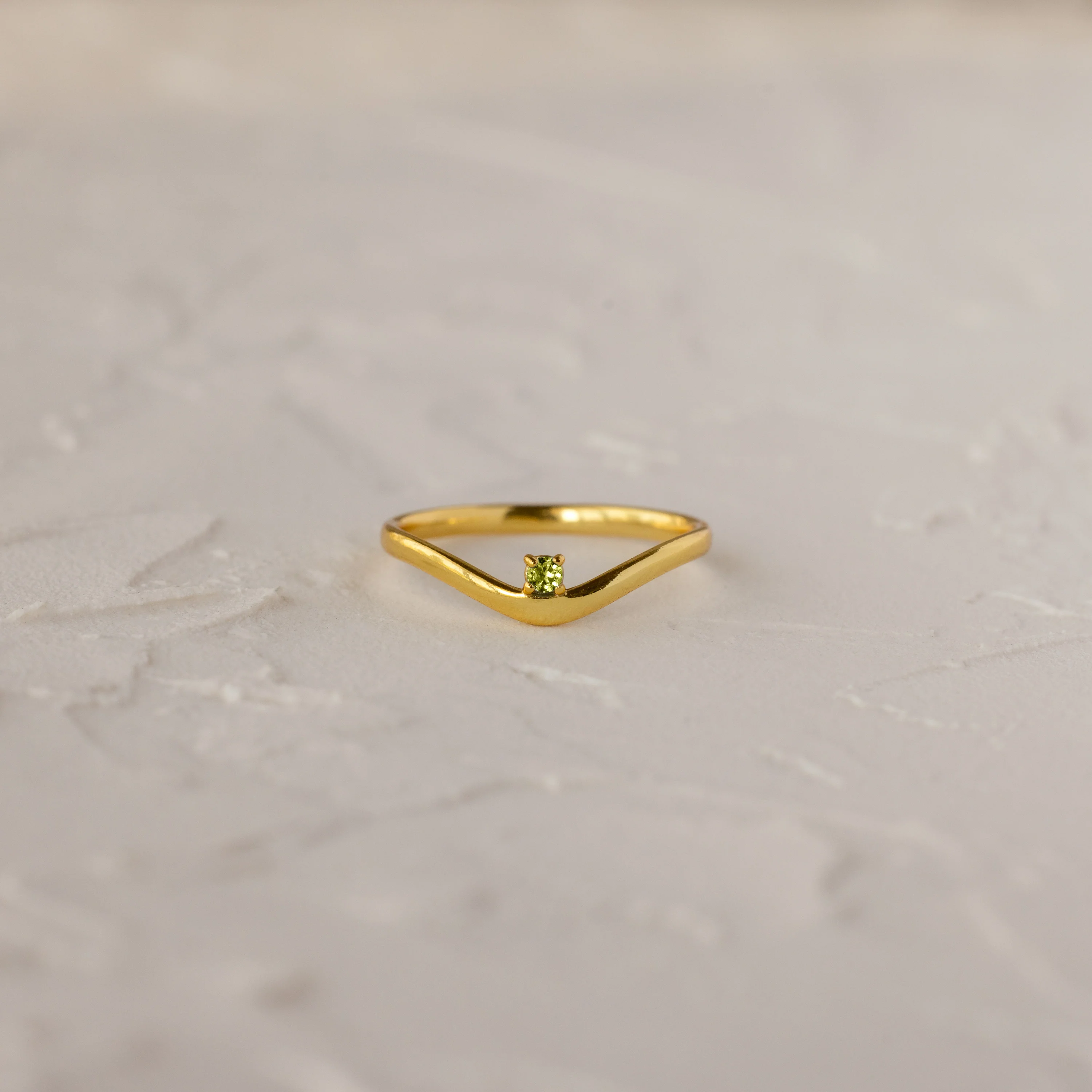 Birthstone Drop Curve Ring - Image 10
