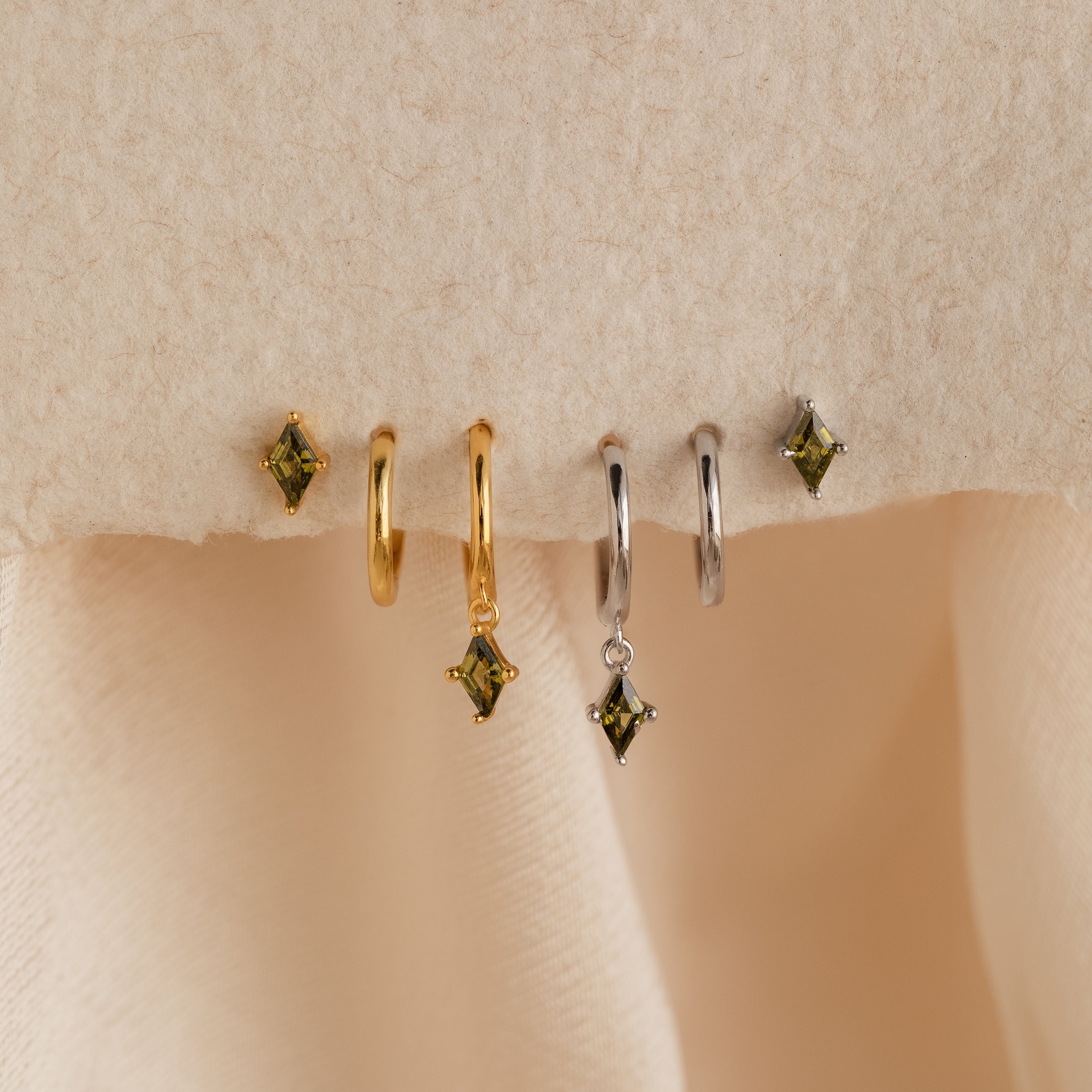 Peridot Earrings Set in Silver - Image 5