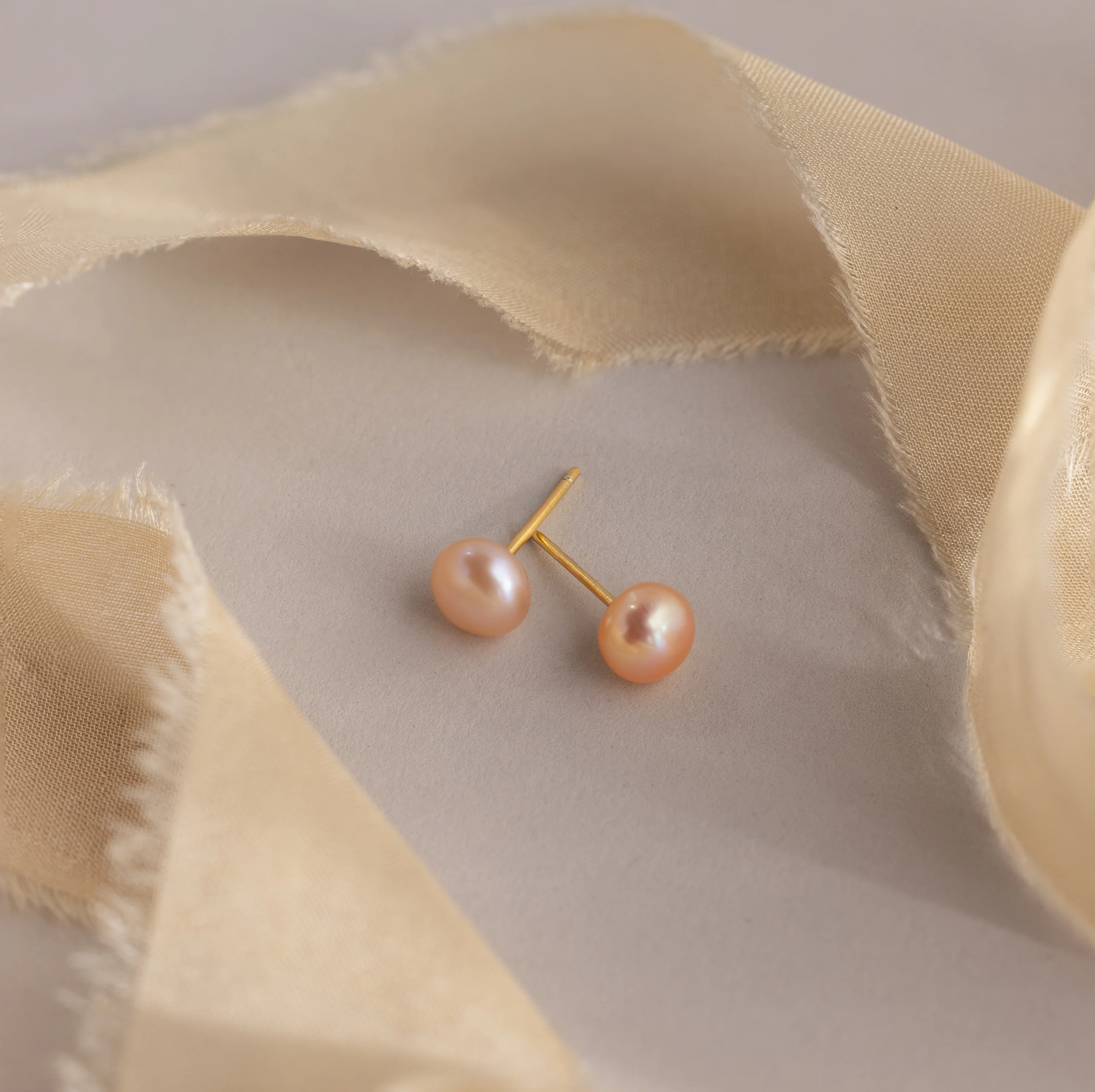 Pink Pearl Studs - Image 2