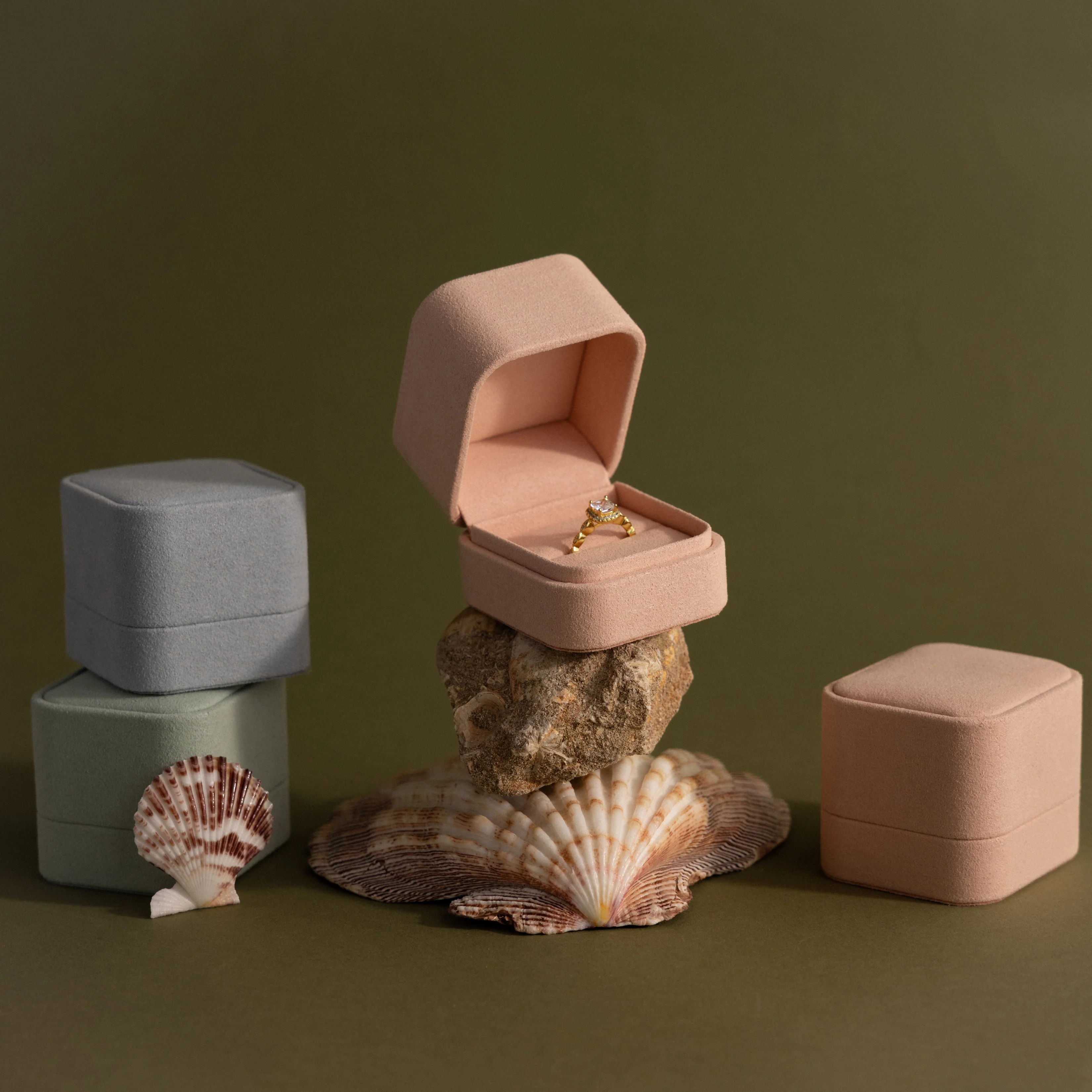 Pink Suede Ring Box - Image 6